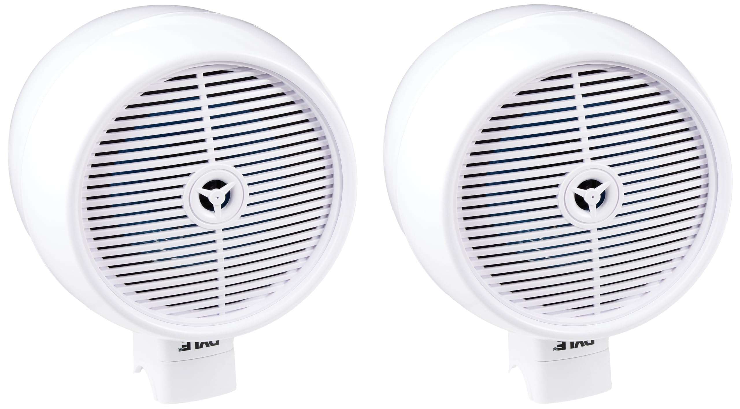 Pyle Bluetooth Waterproof Off-Road Speakers - 8” 300W 2-Way Marine Wakeboard Tower Sound System w/LED Light, Full Range Outdoor Stereo Speaker for Car ATV UTV, Jeep, Boat, Includes Brackets (White) 1