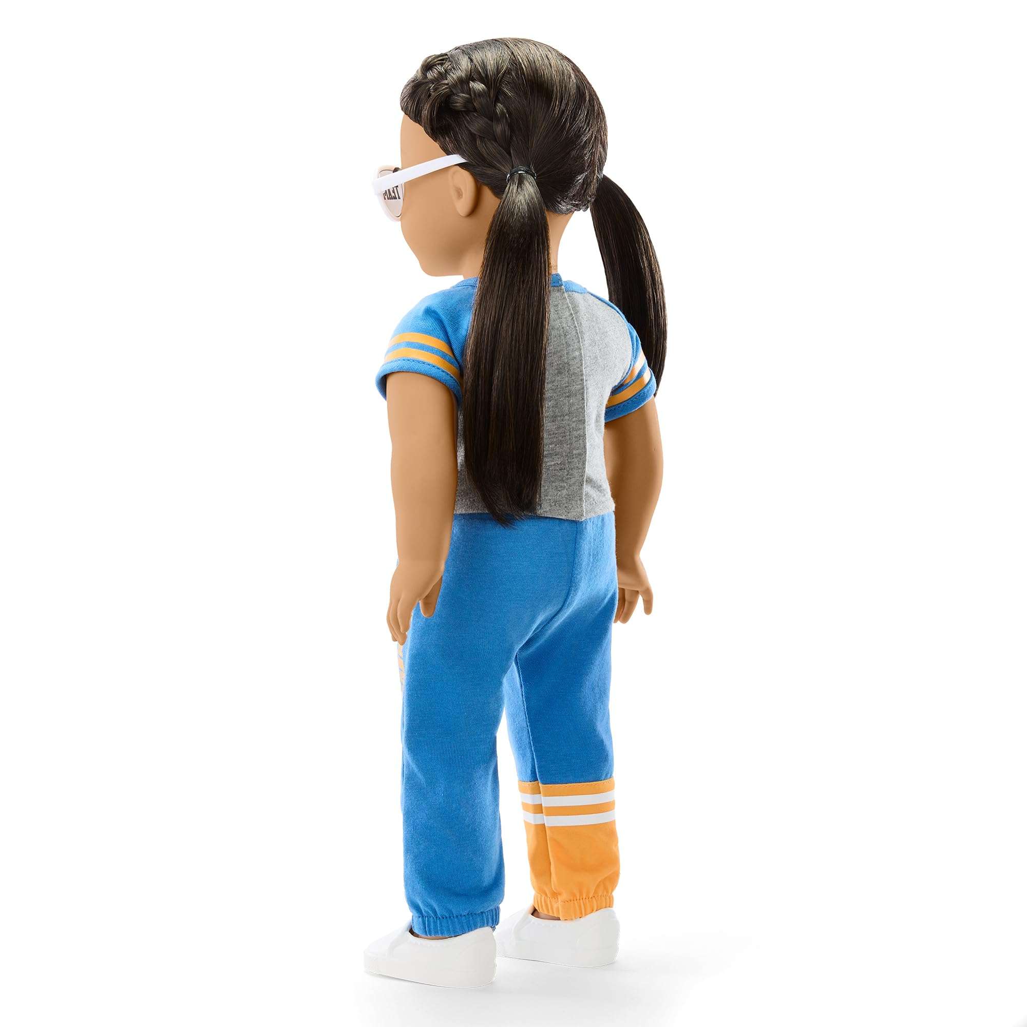 American Girl Los Angeles Chargers 18 inch Doll Fan Outfit and Accessories, Blue and Yellow, 6 pcs, Ages 6+ 4