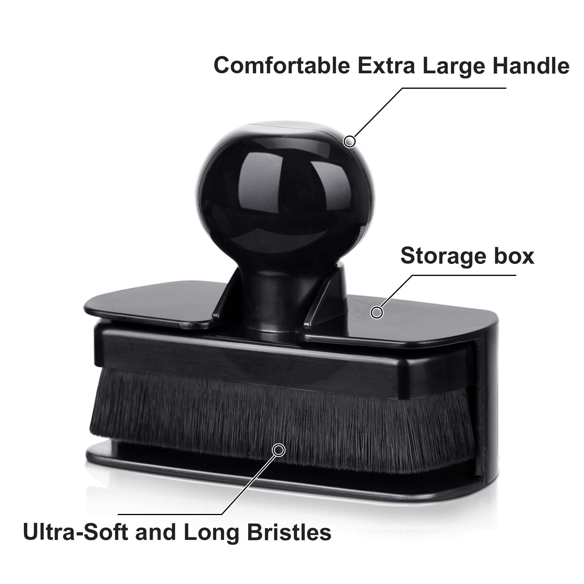 Tire Shine Applicator Brush - Extra Large + Small Size Automotive Tire Dressing Applicator Brush (Black+Red) 5