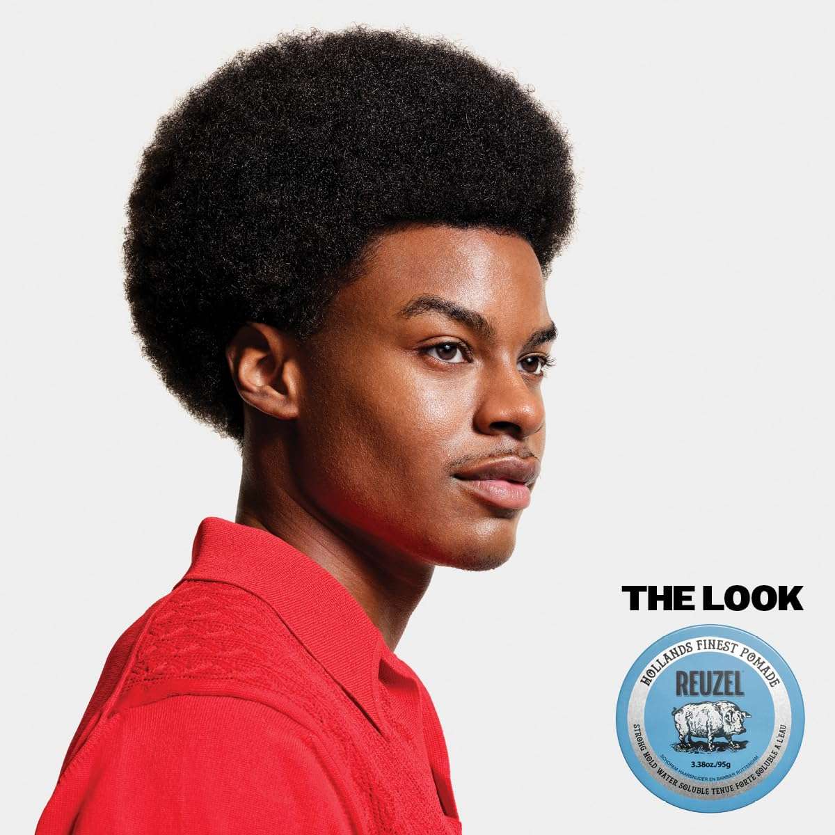 Reuzel Blue Pomade, Strong All Day Hold, Water Soluble Styling, High Shine and Flake Free, Easy To Wash Out, For All Hair Types, 1.3 oz 4