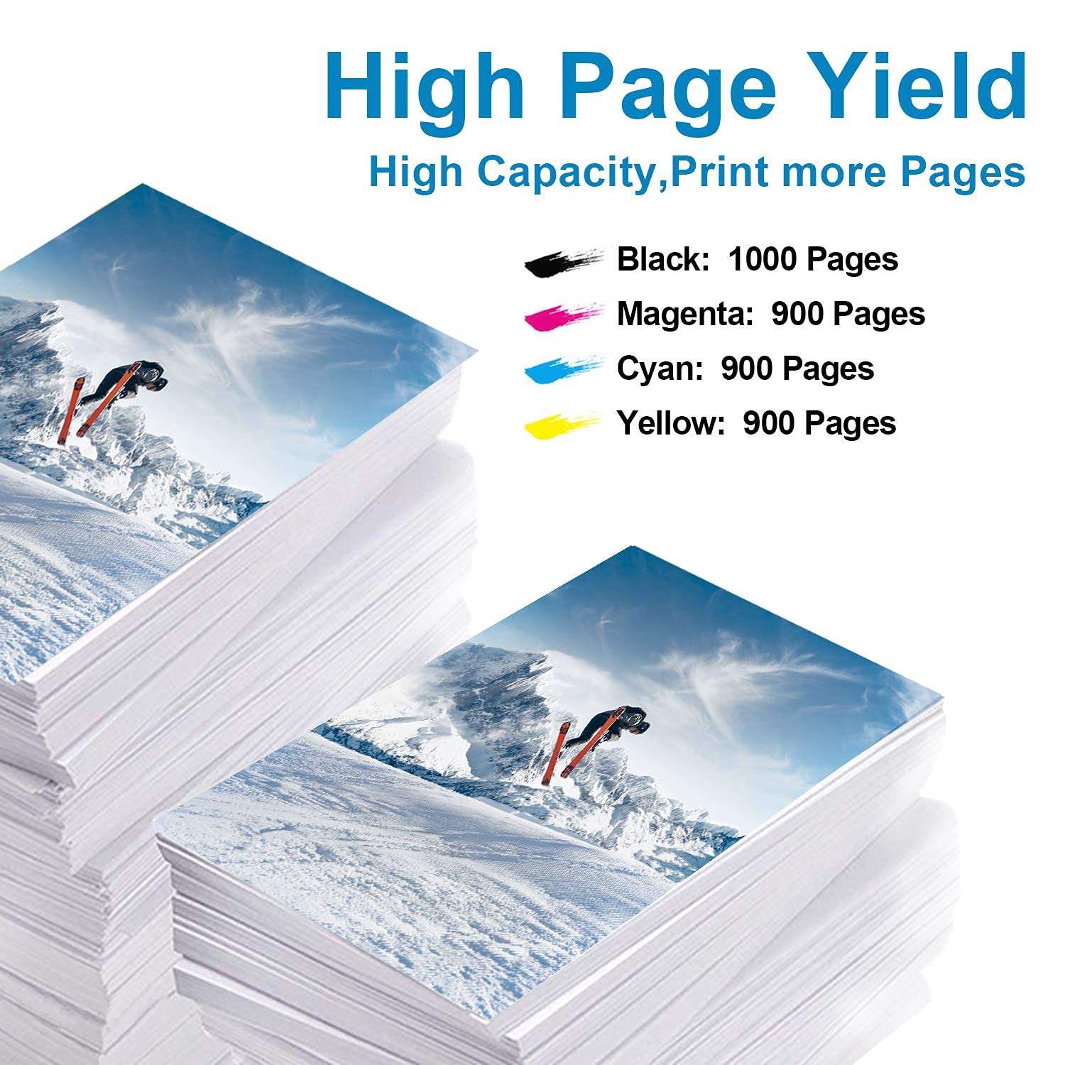 DOUBLE D 902xl Color Ink Cartridge Compatible Replacement for HP 902 902XL 902 XL (Upgrade Chip) for HP OfficeJet 6968 6978 6962 6958 6954 6960 6970 6950 6979 6951 Printer (3-Pack) 4