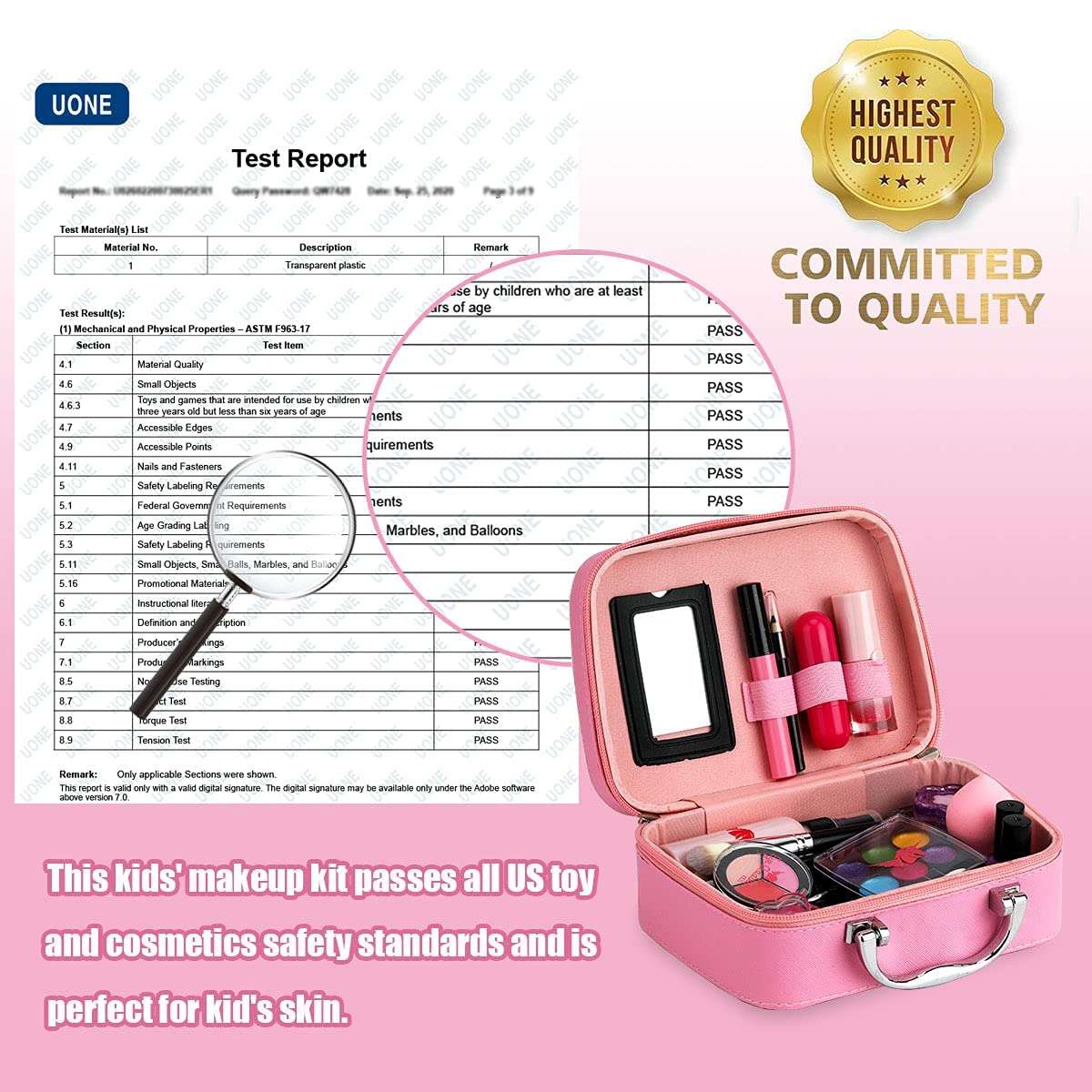 Kids Makeup Kit for Girl, Makeup for Kids, Washable Real Makeup Set for Little Girls, Toddlers Princess Pretend Play Make Up Set, Birthday Gifts Toys for Girl Aged 4 5 6 7 8 6