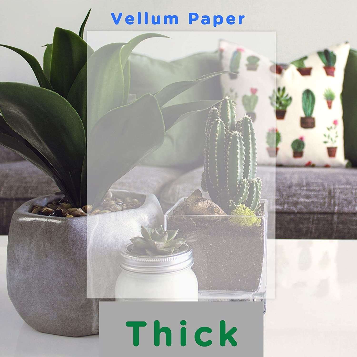 AIEX 50 Sheet 11 x 8.5 Inch Translucent Vellum Paper, Clear Tracing Vellum Sheet, Printable Vellum Drafting Paper for Art Printing Sketching Drawing Scrapbooking 3