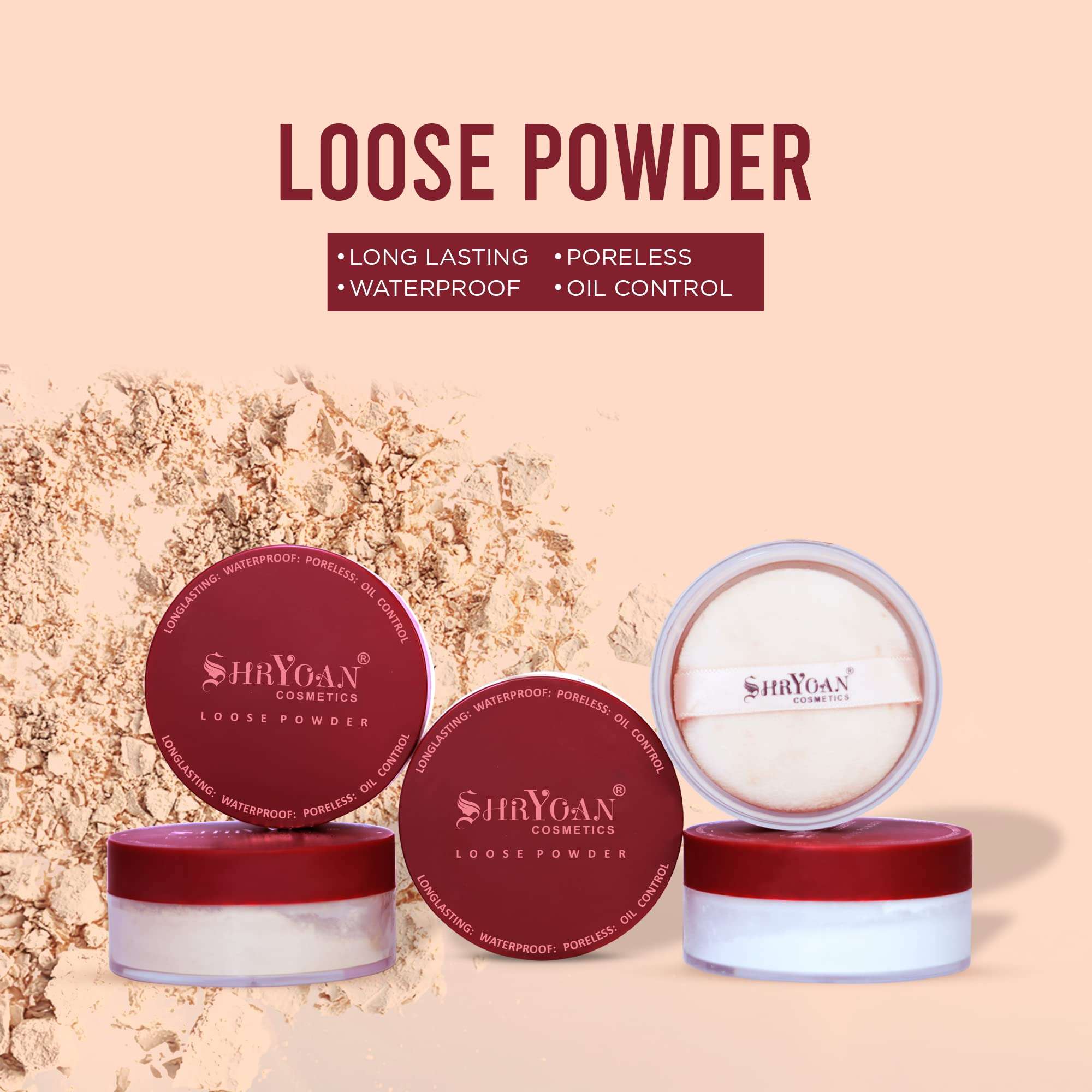Shryoan Loose Highlighting Complexion Powder| Light Weight With Silky Feel & Easy to Use Suits All Skin Types (10g) (Shade-02) 4