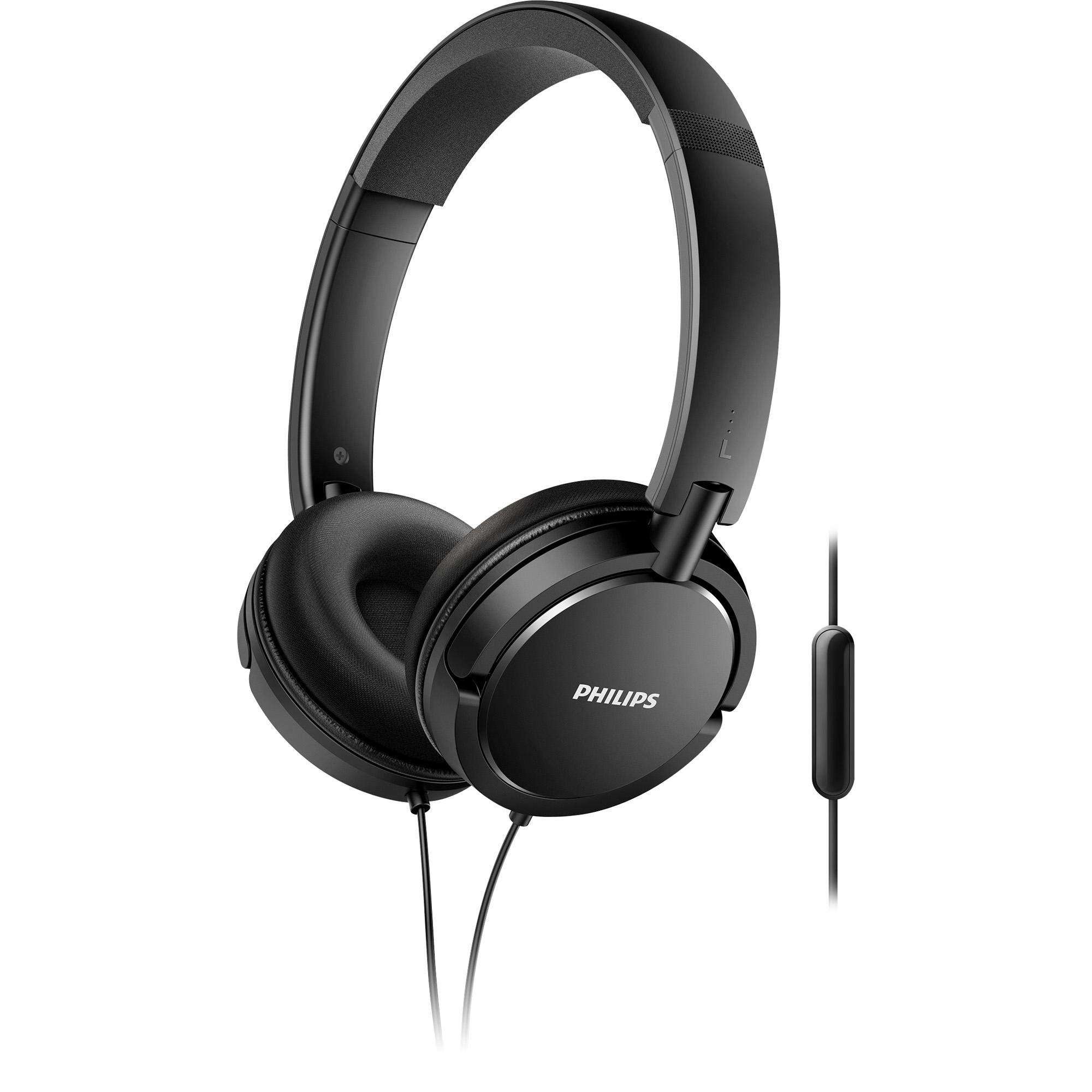 Philips Over-Ear Wired Headphones with Microphone, Stereo Sound, Corded with 3.5mm Jack, Plug-in for Phones, Computers, Laptops