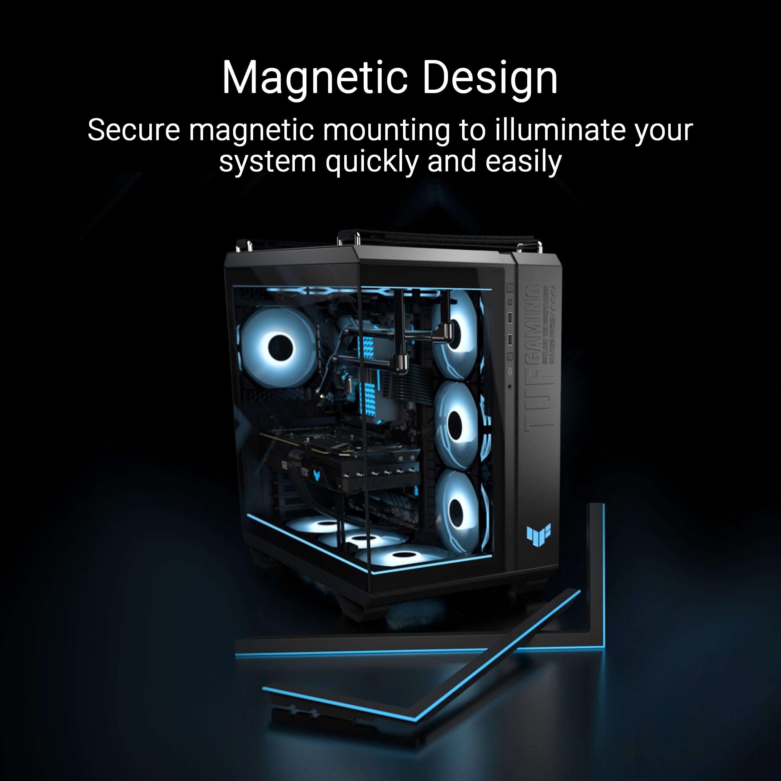 ASUS TUF Gaming ARGB Lighting Kit for GT502 Horizon Series (White) 2X Outer Edge ARGB Frame, Vibrant System Lighting, Easy Installation Magnetic Design, Aura Sync 4