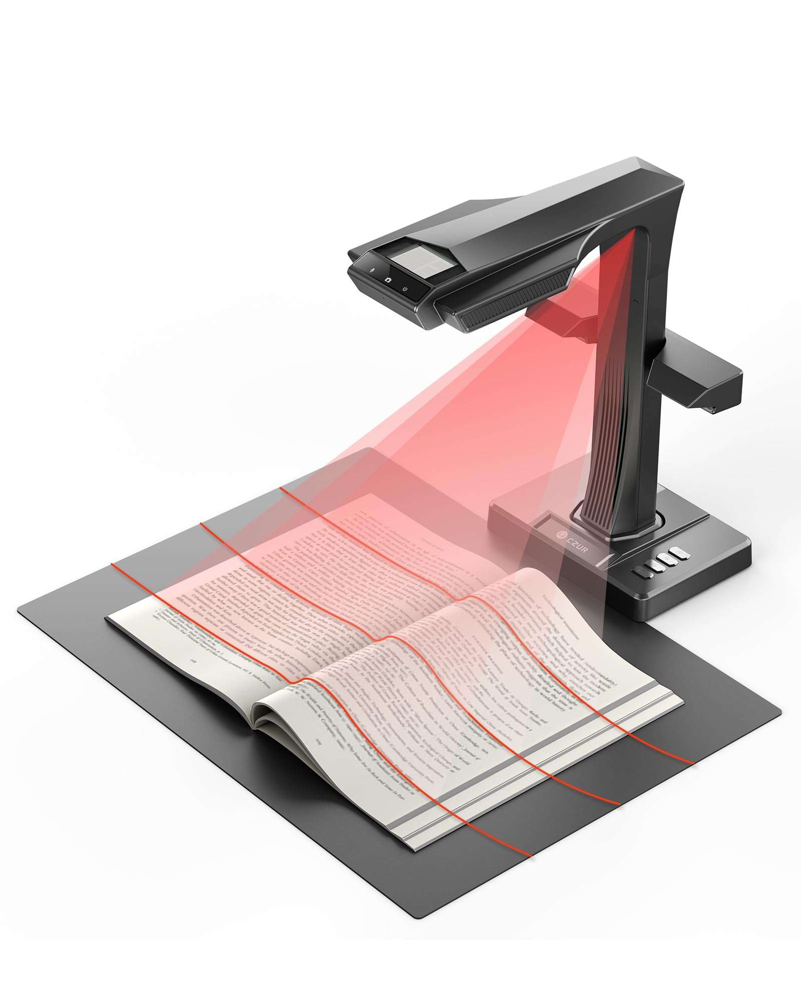 CZUR ET MAX Professional Book Scanner, 38MP Document Camera, Laser Curve-Flatten, USB High Speed Document Scanner, 180+ Languages OCR, Capture A3, Support HDMI, for Windows/MacOS/Linux 1