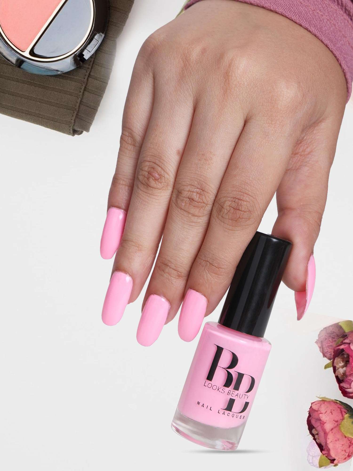 BB LOOKS BEAUTY Nail Polish Long Lasting Smooth Finish Nail Enamel, Light Pink 4