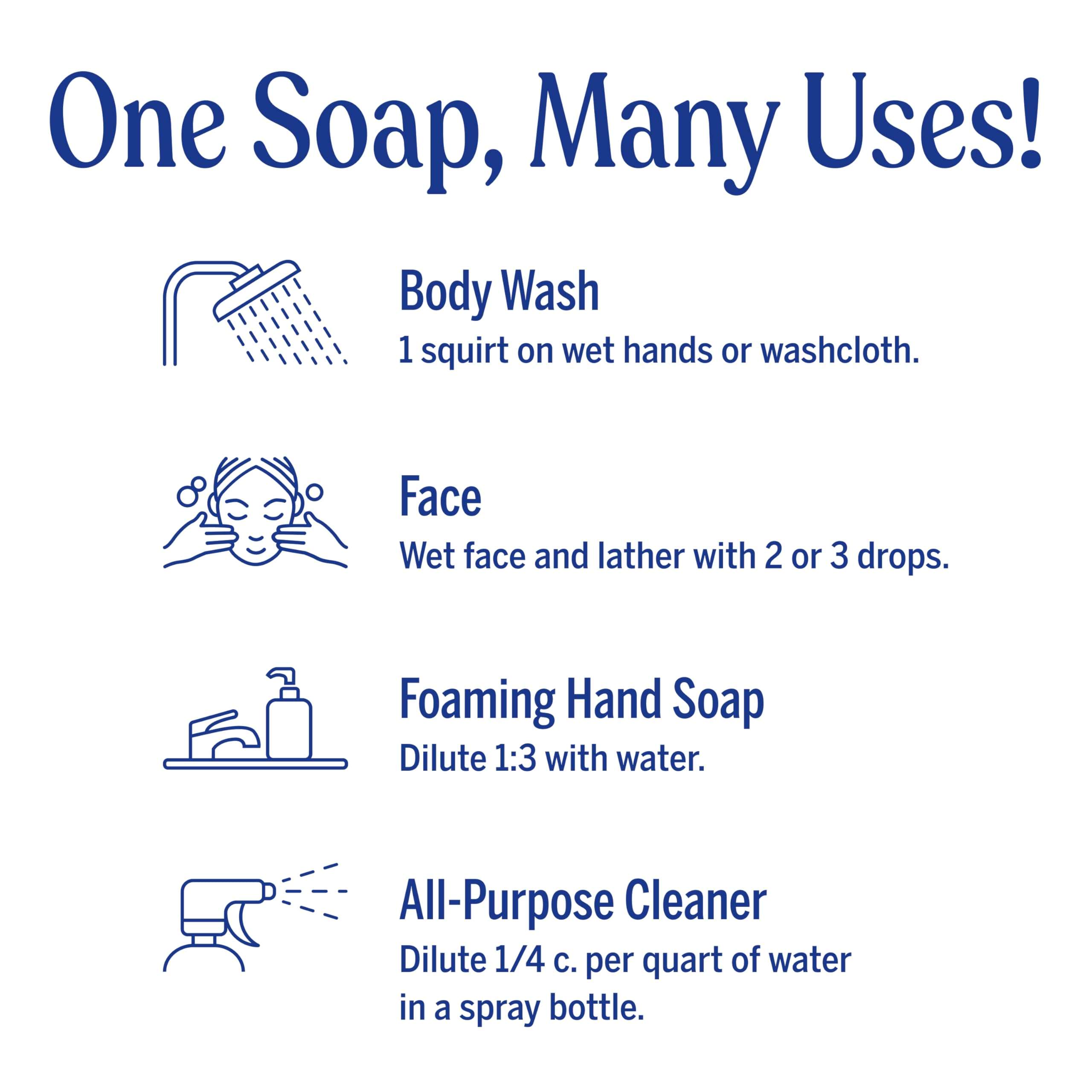 Dr. Bronner's Pure-Castile Magic Liquid Soap (Baby Unscented, 8 Ounce)- Made with Regenerative Organic Certified Oils, For Face, Body Wash, Baby Soap, Sensitive Skin, No Added Fragrance, Vegan 6