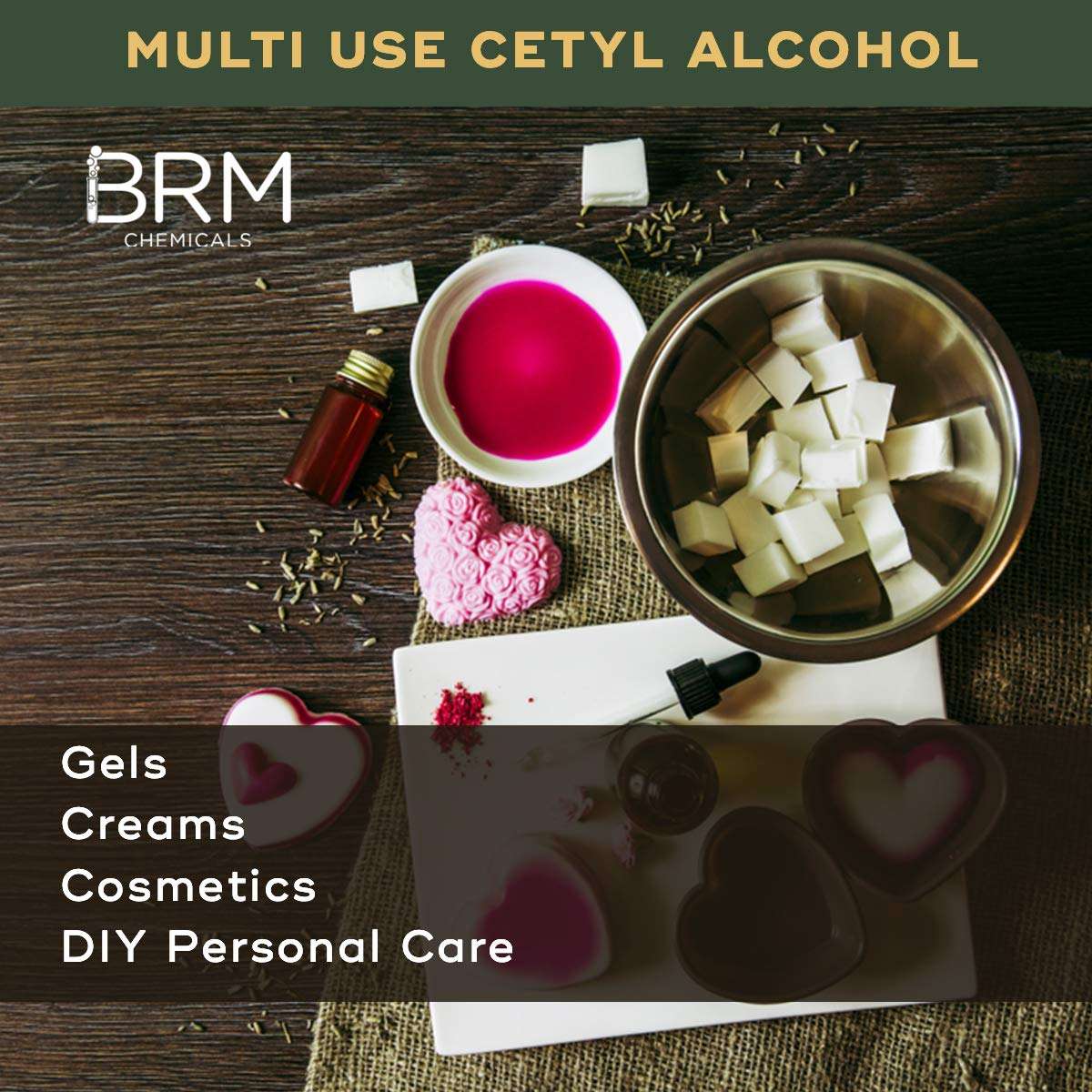 BRM Chemicals Cetyl Alcohol - 500 Grams For Soap Making, Shampoo Making, Cosmetic Making & DIY Personal Care For Face, Hair, Skin & Body 3