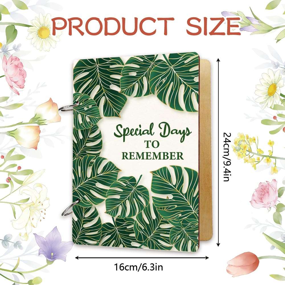 2PCS Wooden Card Keeper Boards + 2 Binder Rings Special Days to Remember 3