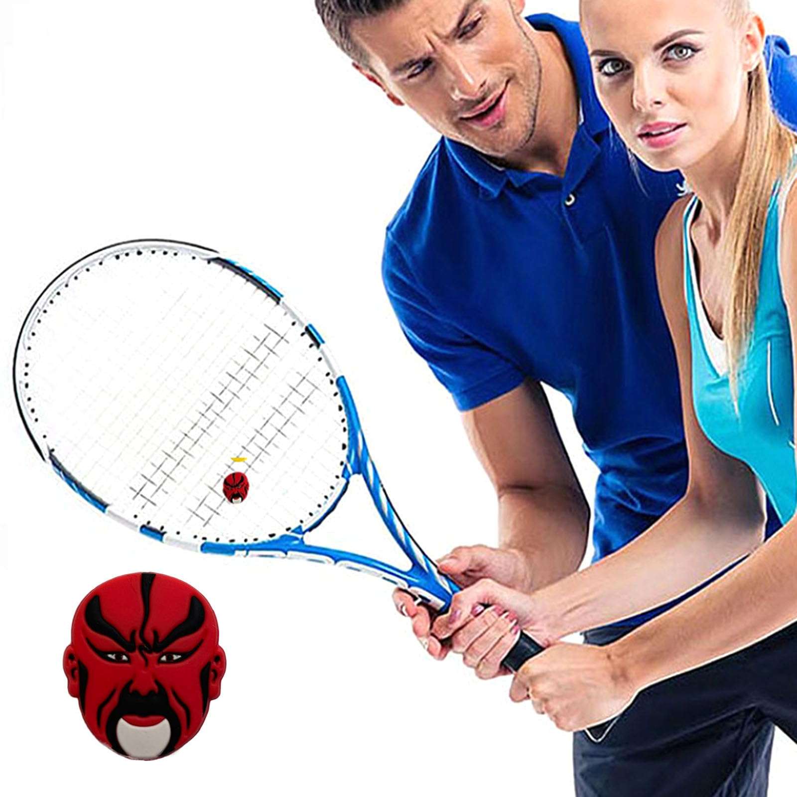 LIANXUE 1PC Cute Tennis Dampeners Funny Tennis Racket Dampener Soft Silicone Tennis Racquet Dampeners Tennis Damper Anti-Vibration Device for Tennis Rackets 6