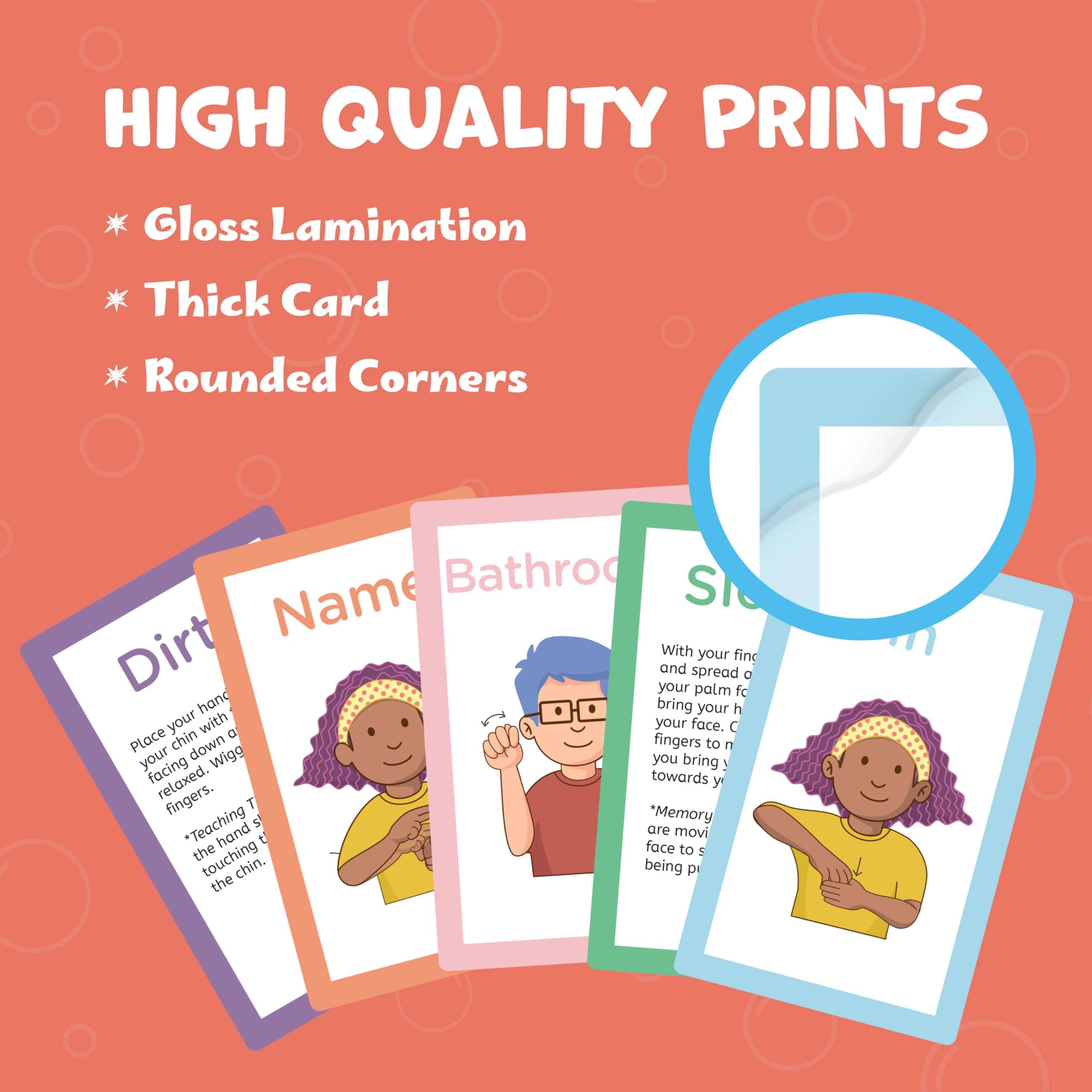 Alpine Choice American Sign Language for Beginners - ASL Flash Cards for Babies, Toddlers, and Adults - Communication Cards for Non Verbal Children with Speech Delay or Autism - Visual aid Cue Cards 2