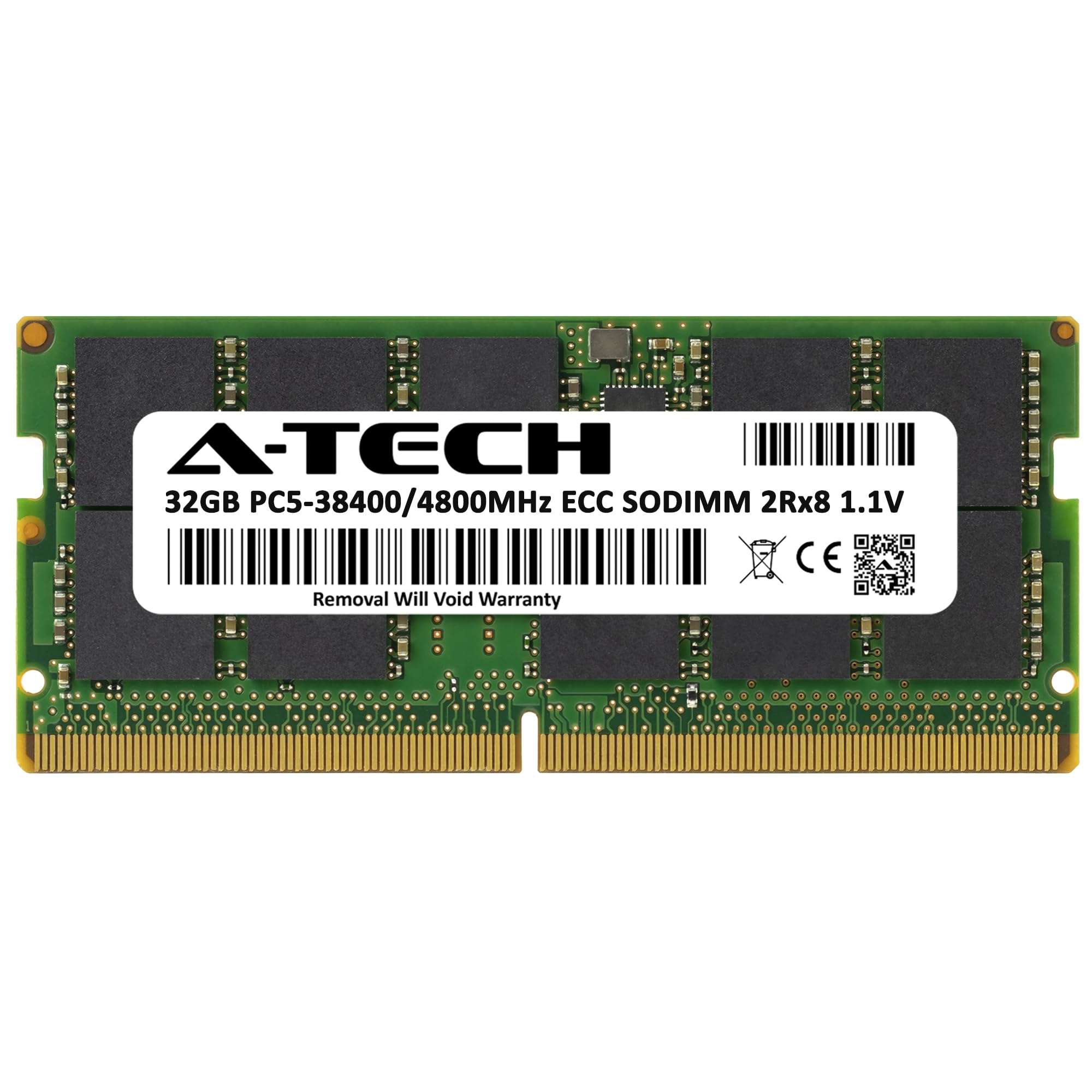 A-Tech 32GB RAM Replacement for HP N08504-001 | DDR5 4800MHz PC5-38400 ECC-SODIMM 2Rx8 1.1V 262-Pin ECC Unbuffered MicroServer Memory Module (N08504-001-ATC) 3