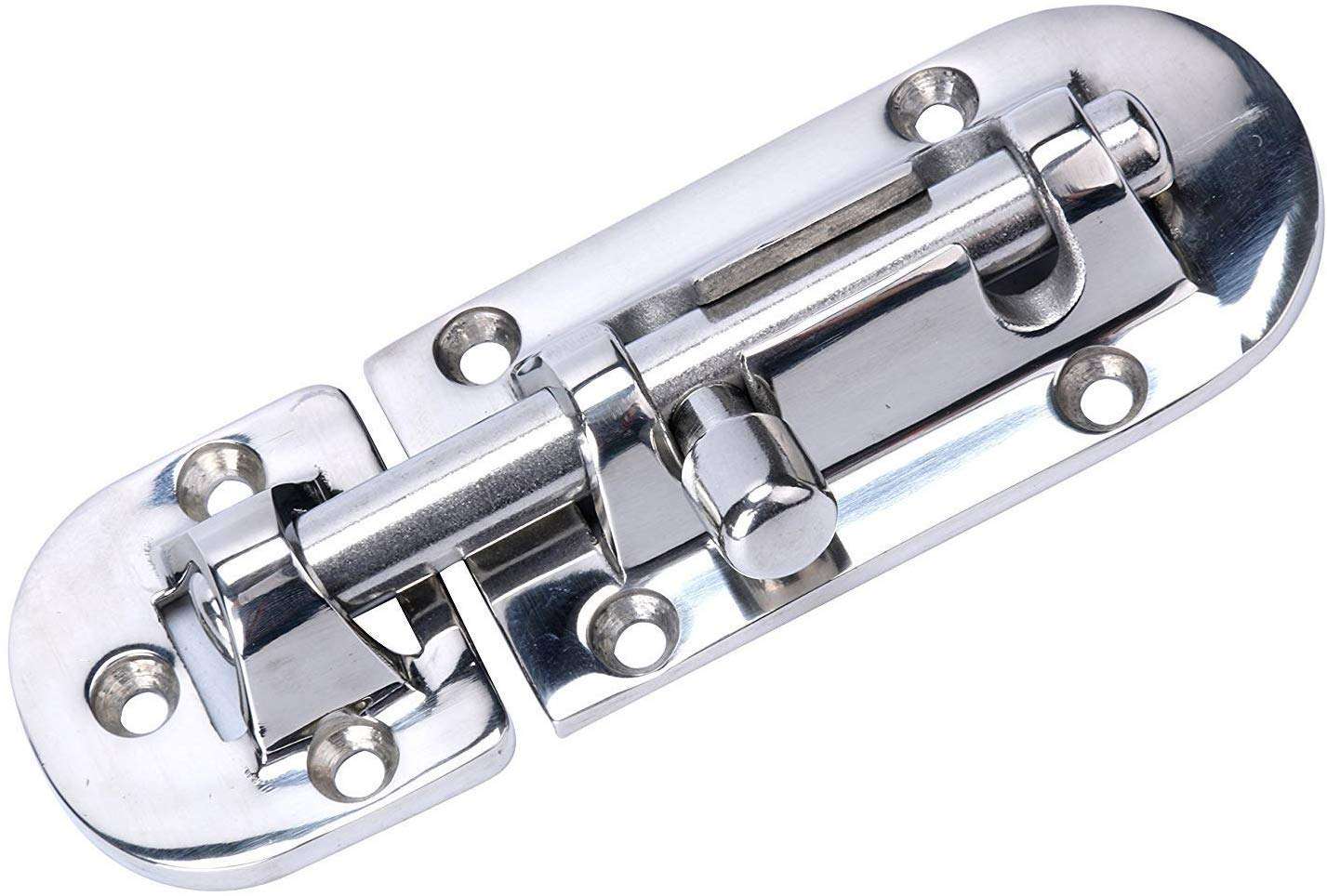 XinKun marine Door Security Slide Latch Lock, Heavy Duty Solid Thicken 316 Stainless Steel, Gate Barrel Bolt, Door Lock More Security and Privacy 3