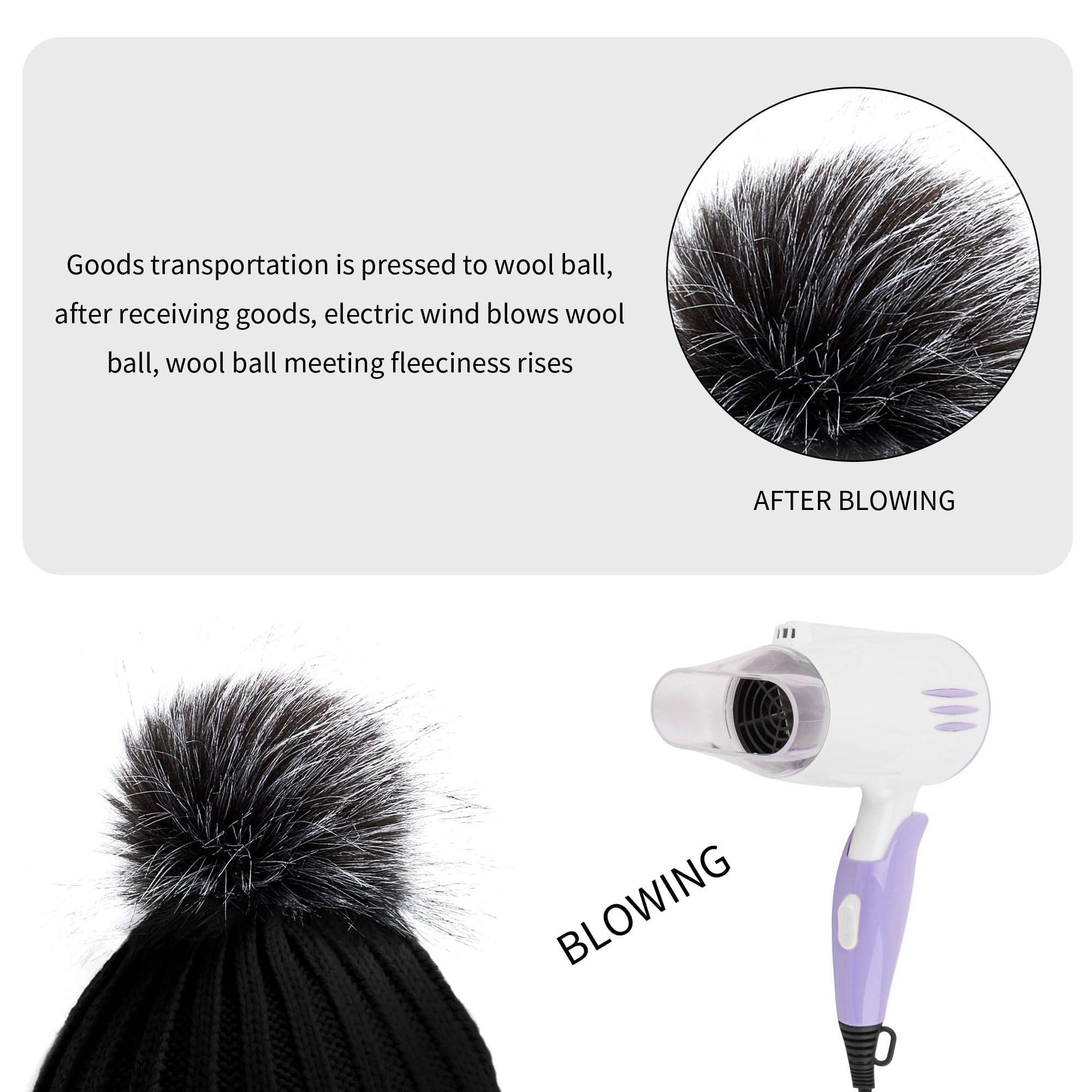 Winter Wear Lined Purple Beanie for Women Warm Winter Hats Cap for Womens Girl Soft Pom Pom Hat, Birthday for Women. (Purple) 6