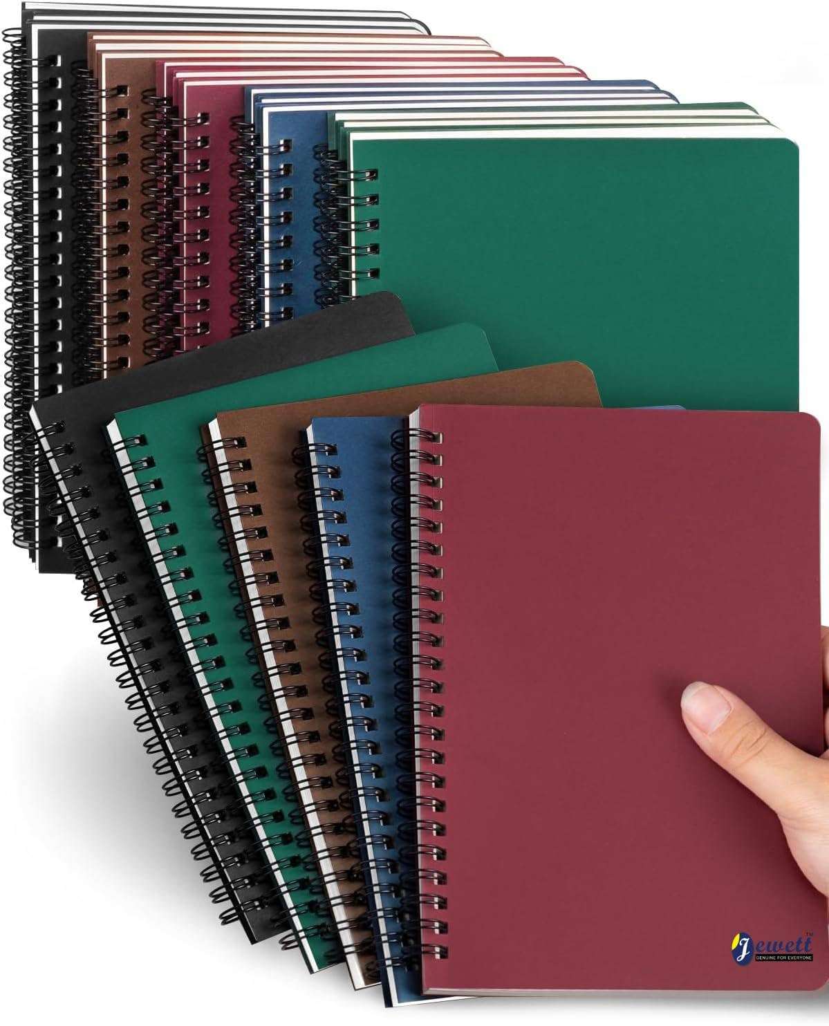 JEWETT Spiral Notebook, A5 Size-200 Pages, Ruled Lined Spiral Bound Notebook, Diary, College Ruled Journals for Work, Study, Notes Taking, Gifts Multicolor Pack of (Pack of 30) 3