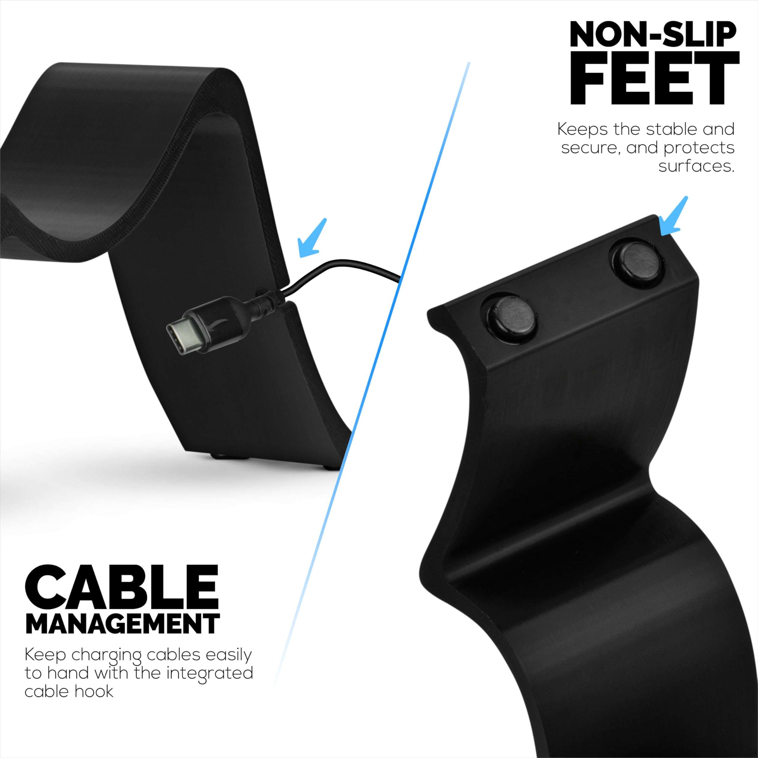 BRAINWAVZ Desktop Game Controller Stand Holder – Stylish, Minimal Wave Design, Suitable for PS5, Xbox, Switch, PC & Retro Gamepads (UGDS11) 6