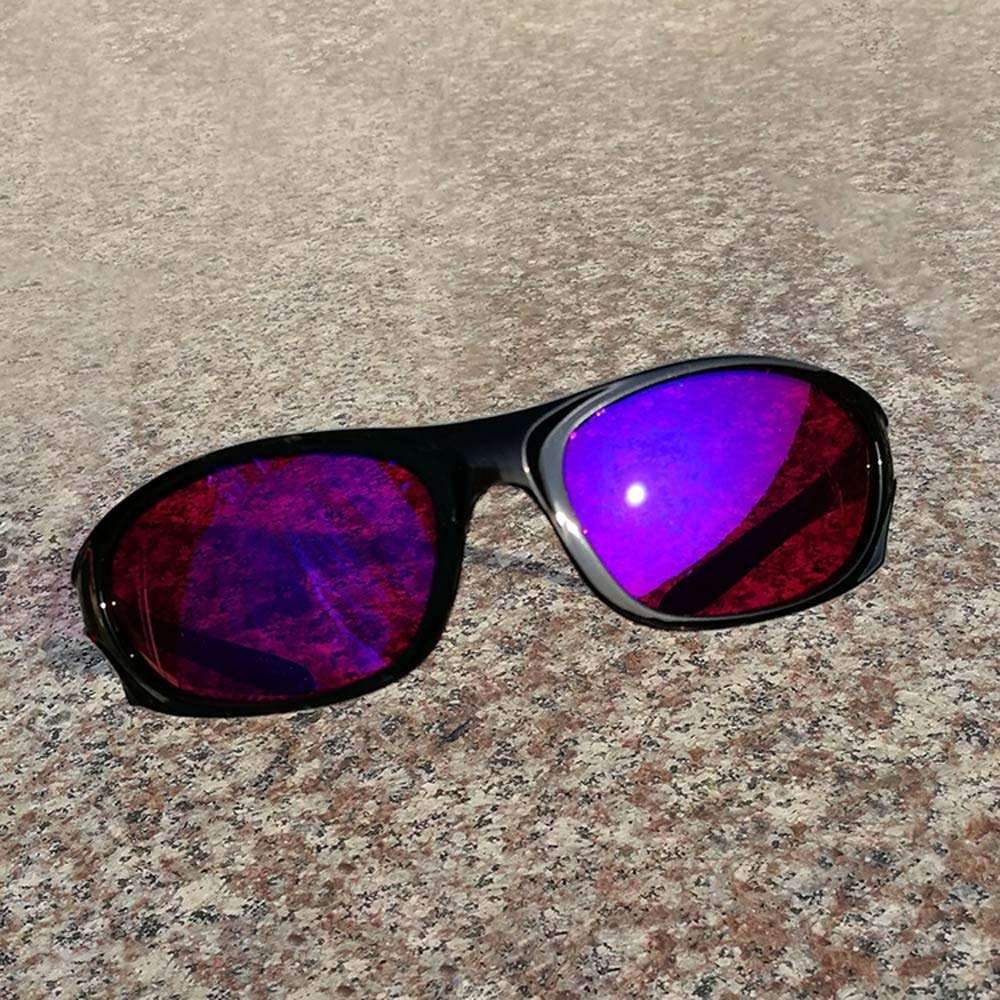 OUTAN Glasses for Red Green Blindness, Color Weakness Completely,C Type Black PC Frame - Len Purple 3