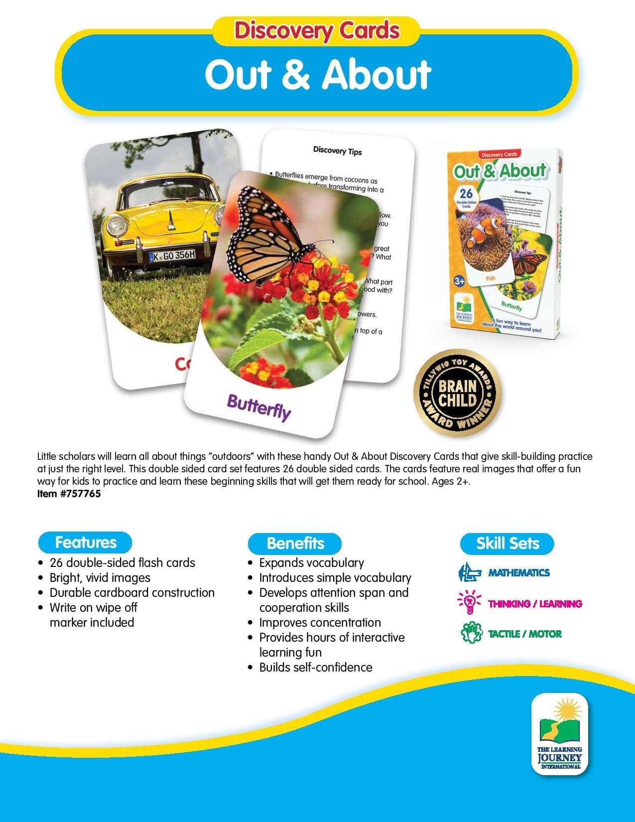 The Learning Journey Discovery Cards - Out & About - Toddler Toys & Gifts for Boys & Girls Ages 2 Years and Up - Mind Building Educational Learning Tool, Multi 5