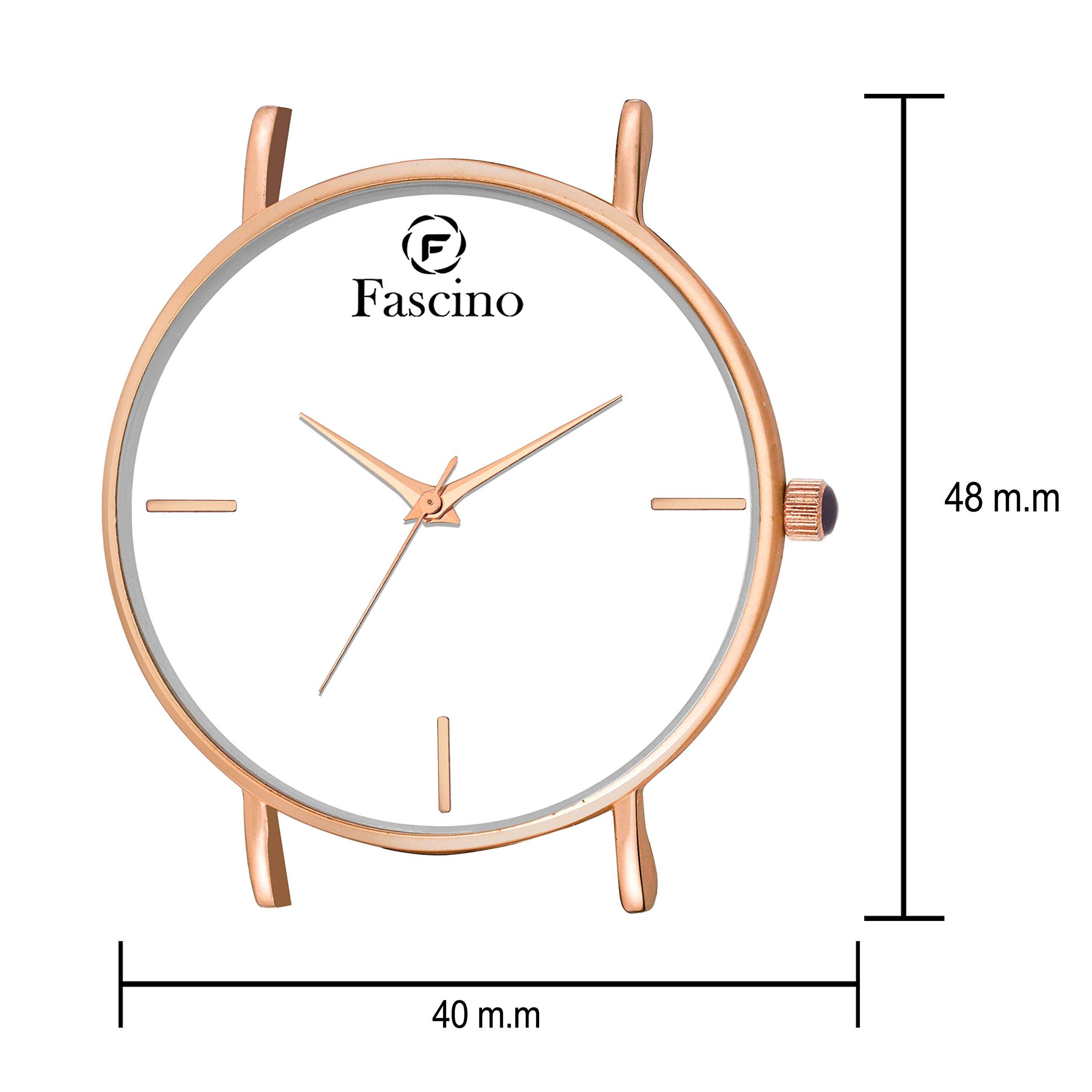 Fascino FCW 1413-CP Analogue Men's Watch(White Dial Brown Colored Strap)-FCW 1413-CP 4