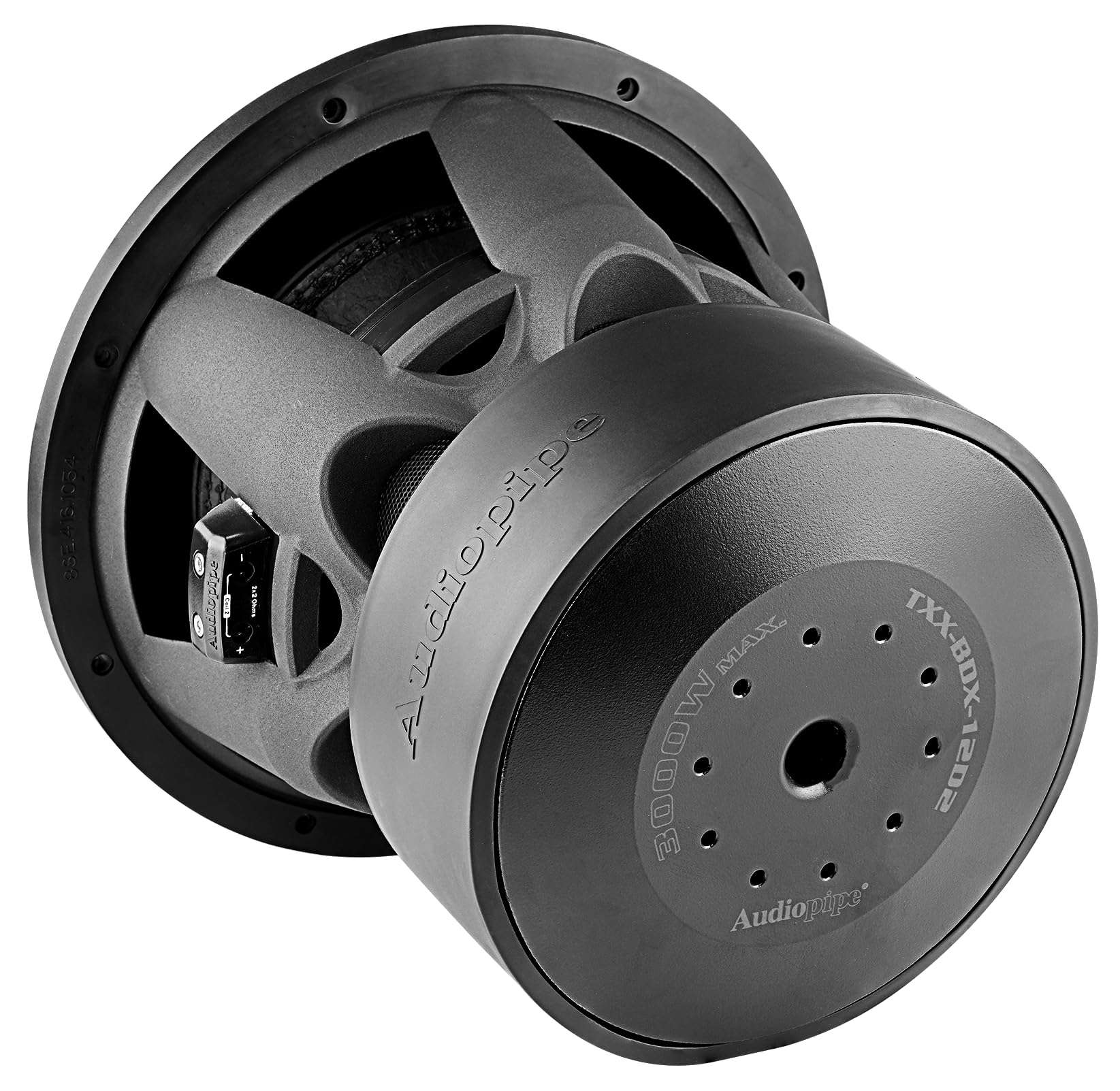 Audiopipe 12" Competition Subwoofer (TXX-BDX-12D2), Superior Performance, 3000W, 3 Magnets, BASV Voice Coil, Aluminum Basket, Multi-Connect, Stitching Surround, Non-Press Paper Cone, 2 x 2 Ohms 6