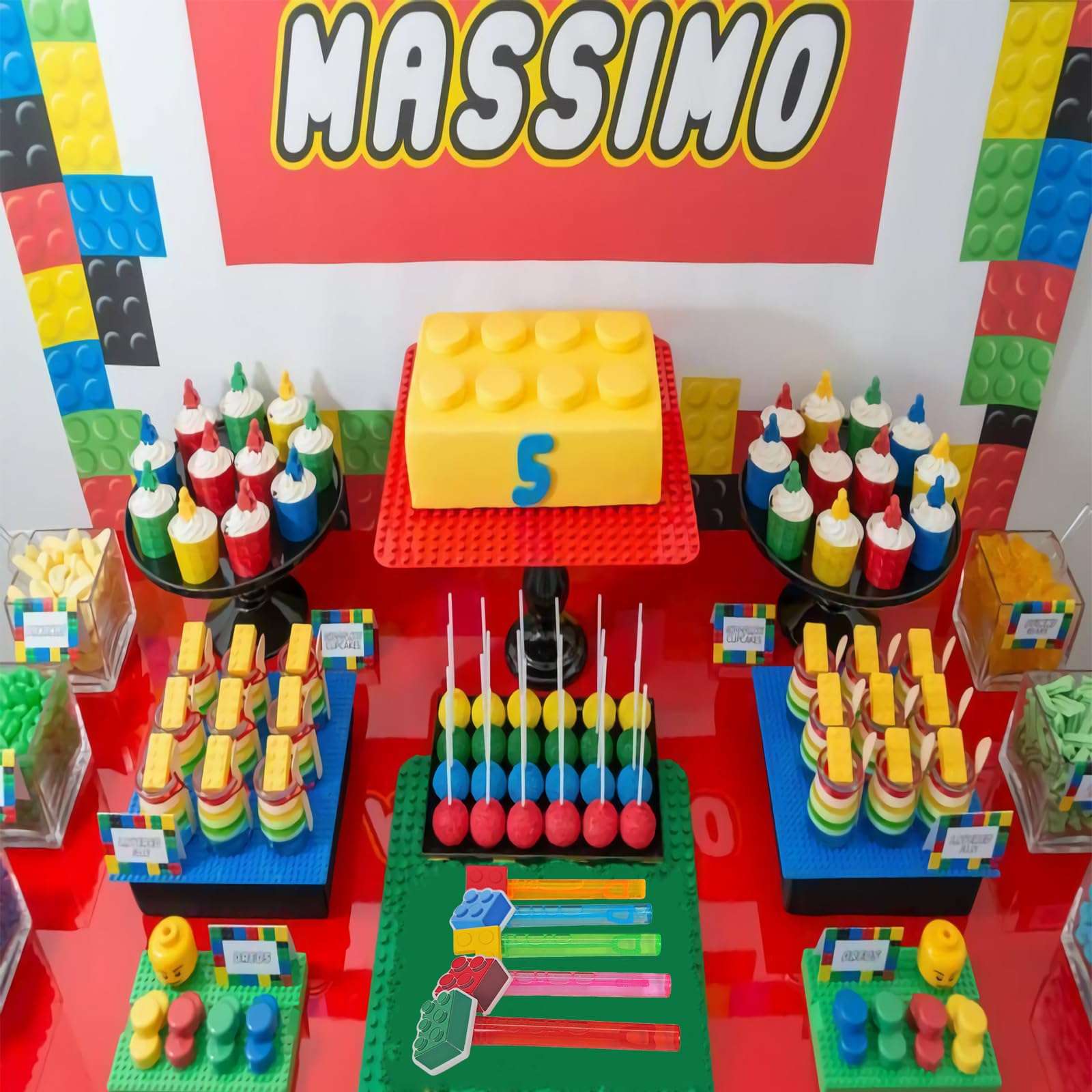 24Pcs Building Blocks Mini Bubble Wands for Kids Brick Party Favors 6 Cute Designs Cartoon Birthday Party Supplies Christmas Party Favors Toys Goodie Bag Stuffers 5