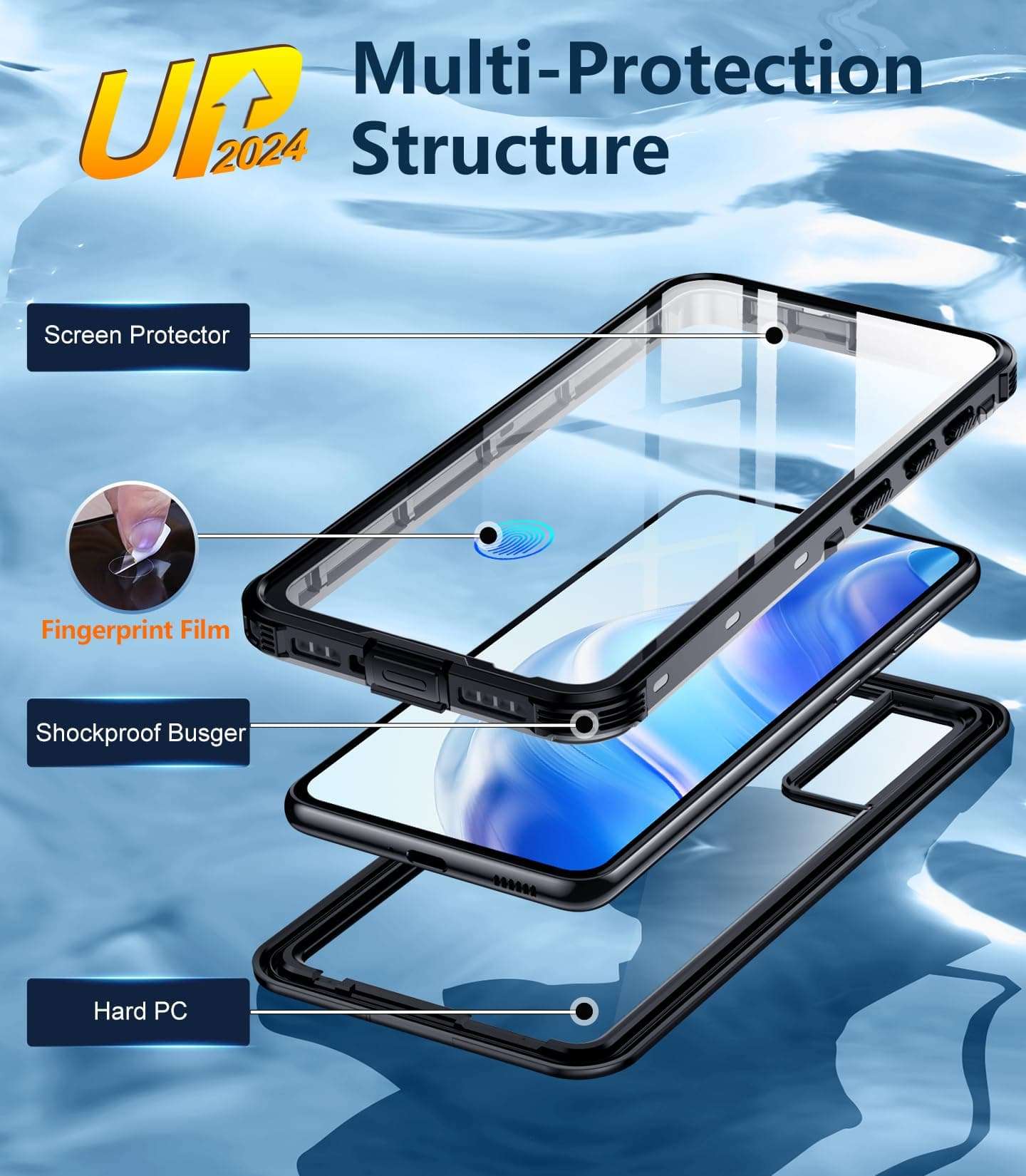 Temdan for Samsung Galaxy S21 Case Waterproof with Built-in Screen Protector 360 Full Body Underwater Case Shockproof Dustproof for Samsung S21 Phone Case Heavy Duty Protective 5G 6.2 Inch Black 5