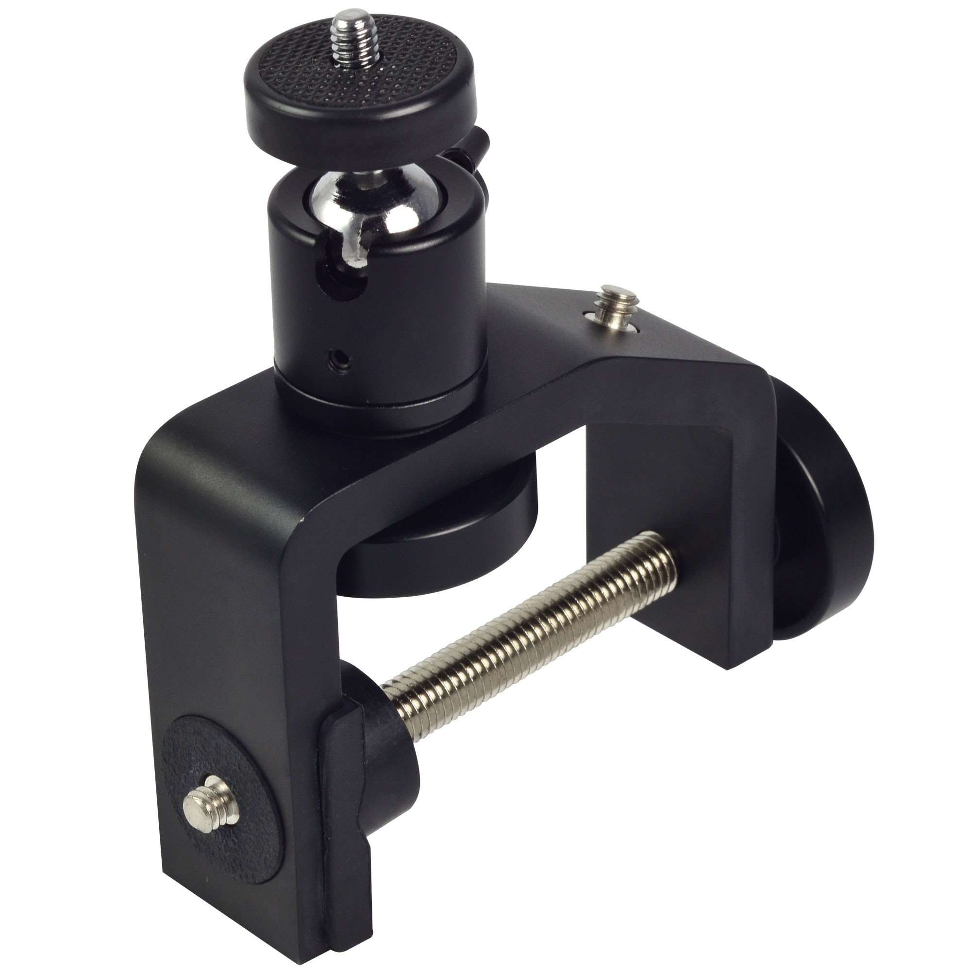 Assembly Camera Clamp Mount With Adjustable Ball Head Accessory for DSLR Cameras, Gopro SJCAM POV Video Camera, Smartphone, Scopes, Binoculars, Camera Rig, LED Lights, Flash Lights, Car Window Clamp 2