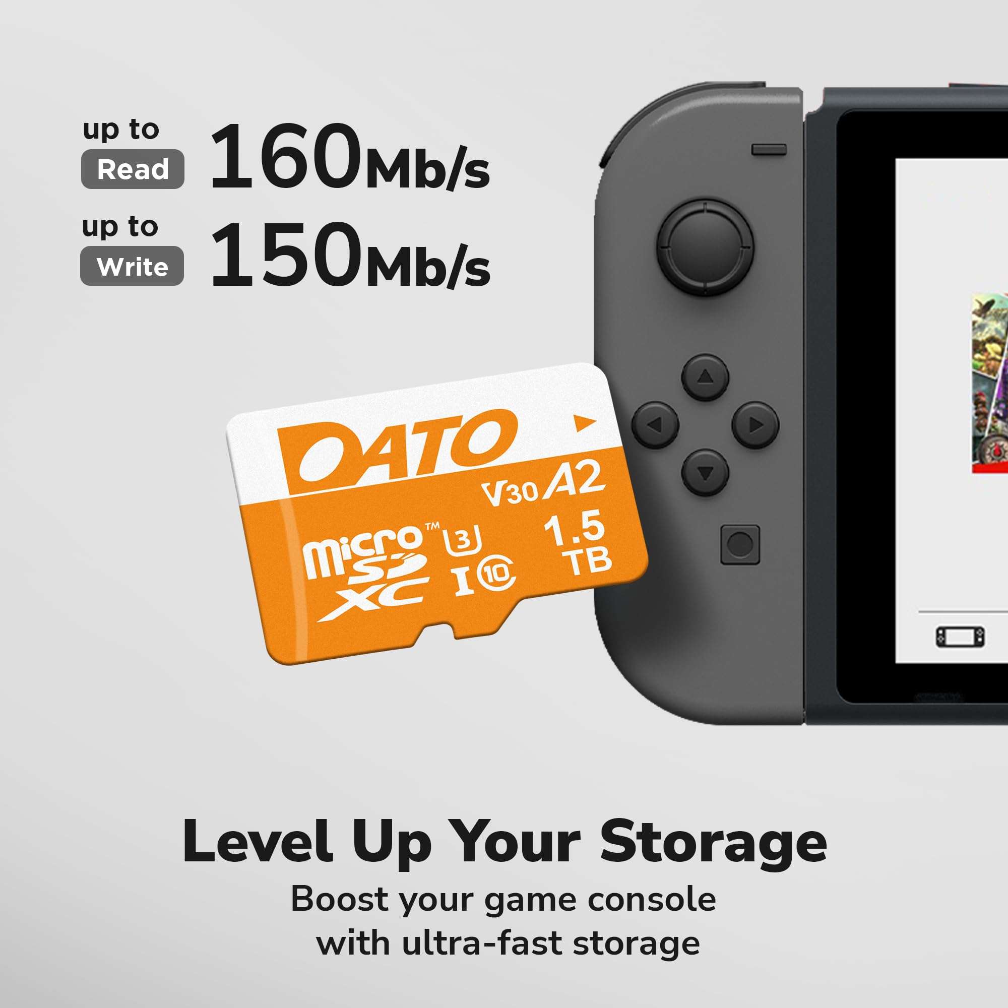 DATO 256GB Advance Plus microSDXC Memory Card w/Adapter, UHS-I, C10, U3, V30, A2, 4K UHD, Up to 160/150 MB/s, for Mobile Phones, Tablets, Gaming Consoles, Cameras, Drones, and Professional Equipment 5