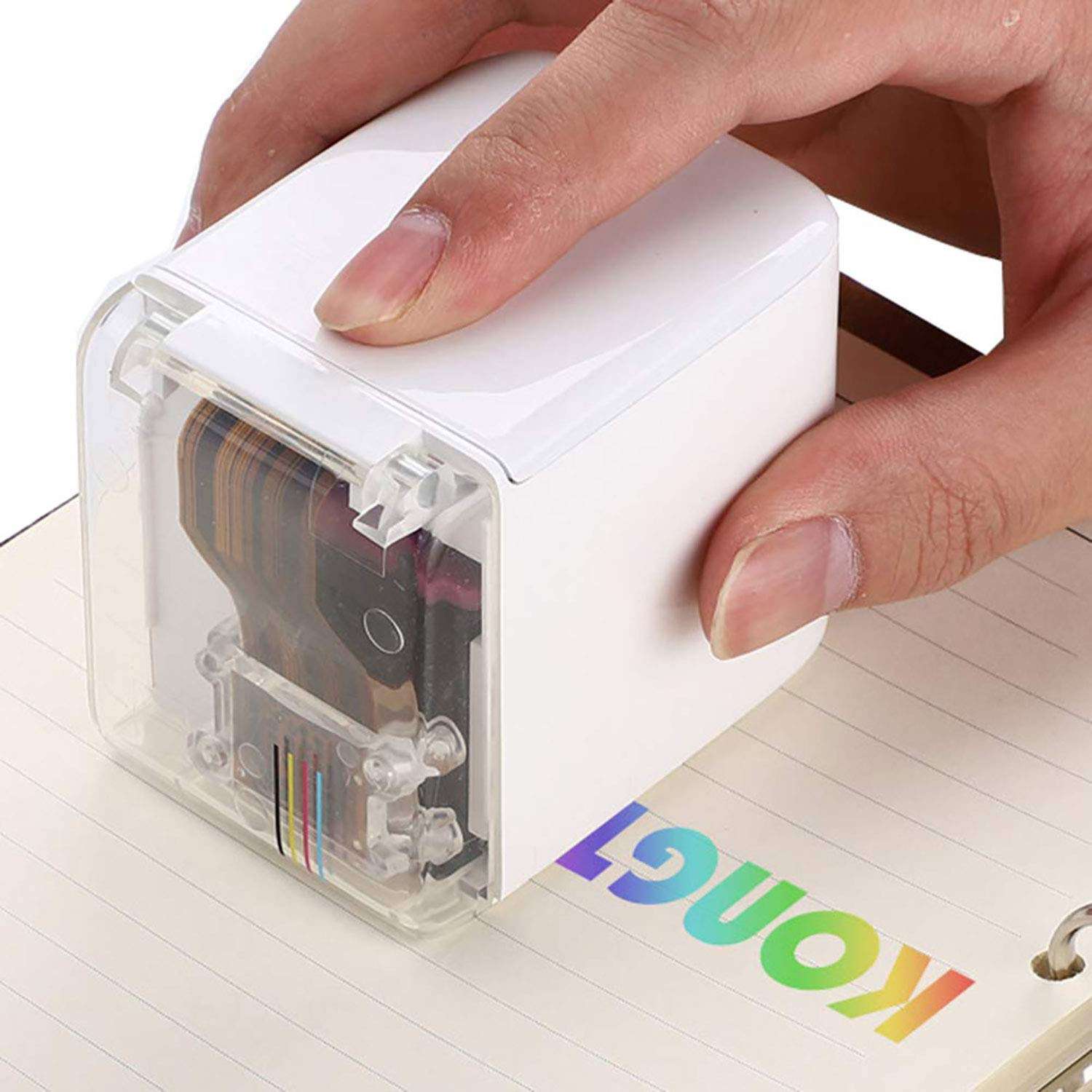 Portable Handheld Inkjet Printer with Quick-Drying Waterproof Ink &Bluetooth Mobile Color Printer for Customized Text,Home Office,Print on Wood, Glass,Clothes,Barcodes 1