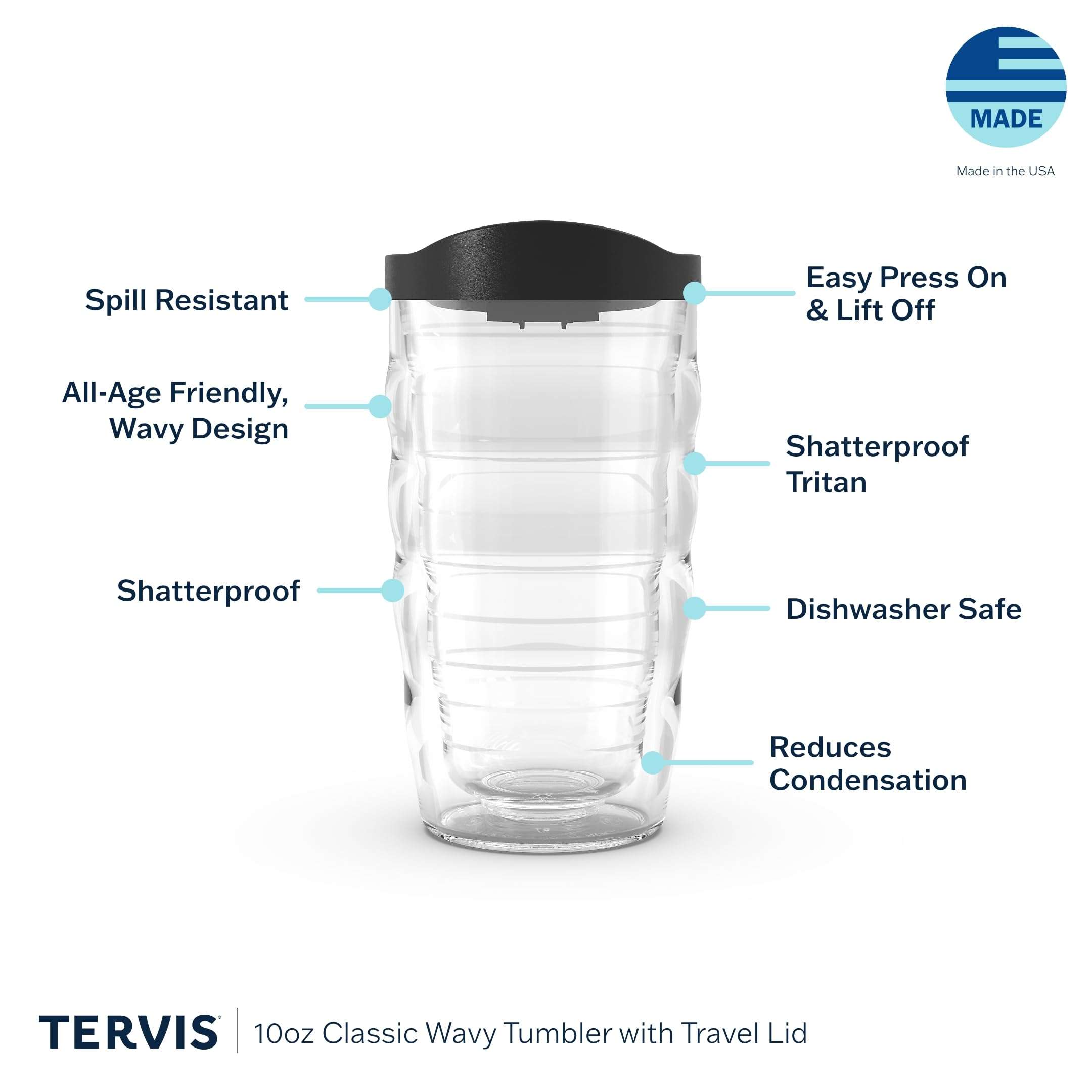 Tervis NFL Arizona Cardinals - All Over Made in USA Double Walled Insulated Tumbler Travel Cup Keeps Drinks Cold & Hot, 10oz Wavy, Classic 4