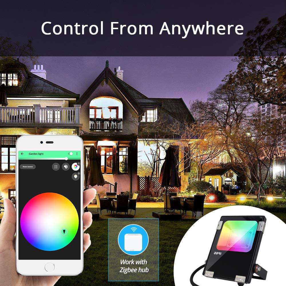 BENEXMART Tuya Zigbee Smart LED Garden Light Outdoor 10W AC100~240V LED Work with Hue Voice Control by Alexa (60) 4
