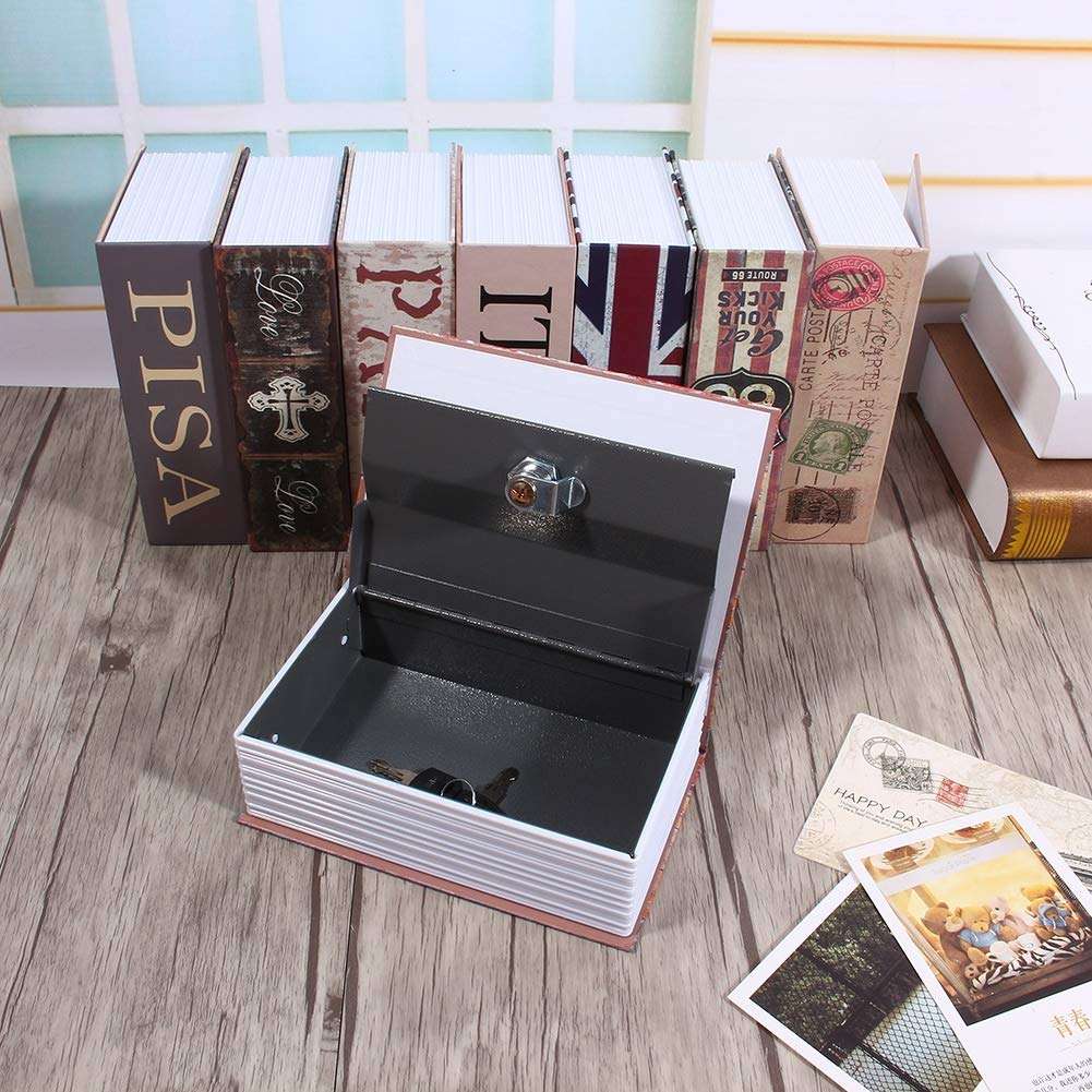 Security Box, Dictionary Book Secret Security Box Money Cash Jewelry Lock Box (Butterfly Type) 5