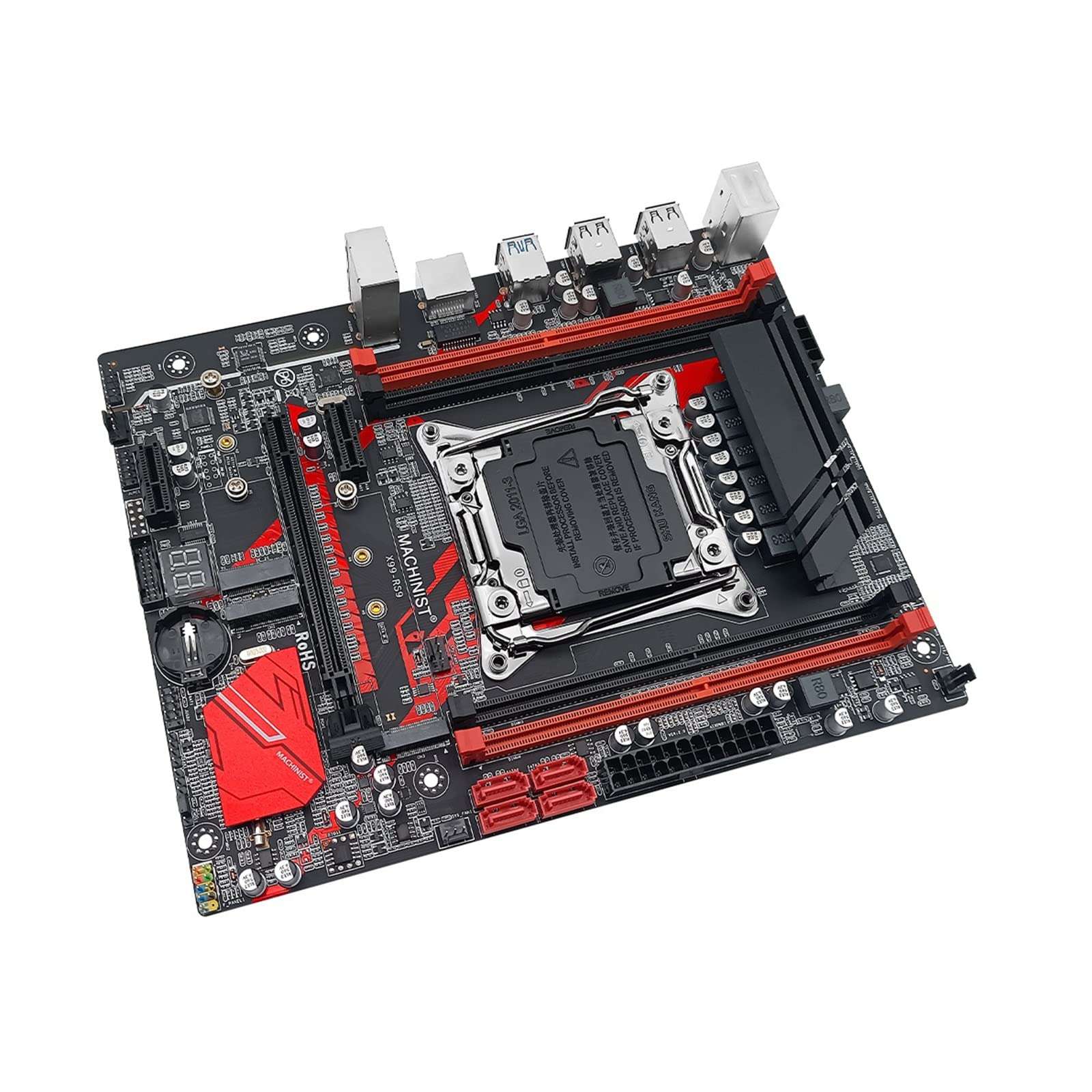 DISPRA Fit for Machinsit X99 Motherboard Combo Set Kit with LGA 2011-3 Xeon E5 2690 V3 CPU Processor 32GB DDR4 2133 ECC Memory Four-Channel 3