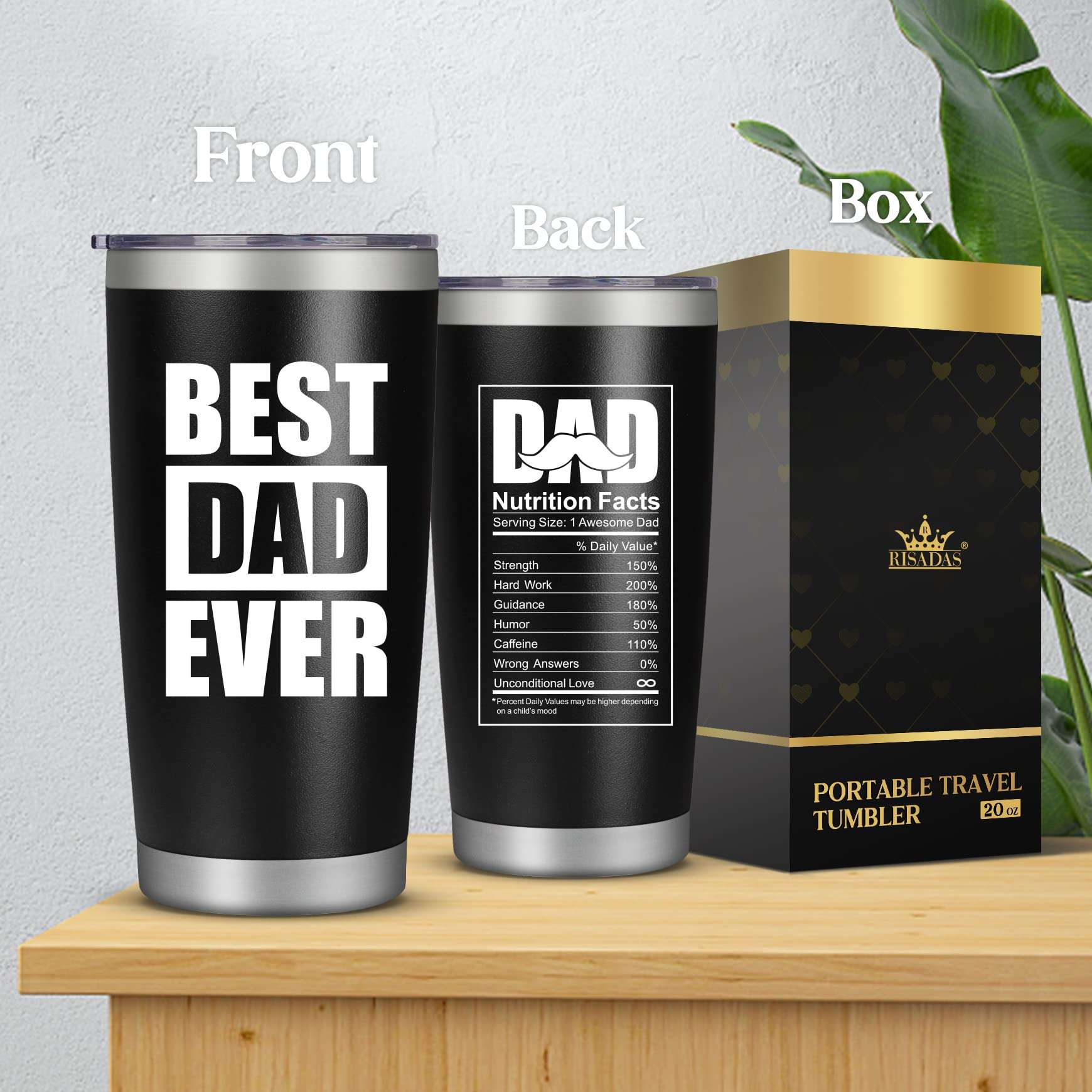 Fathers Day Gift for Dad - Gifts for Dad, Dad Gifts from Daughter Son - Birthday Gifts for Dad, Best Dad Ever Gifts - Fathers Day Gift Ideas for Dad Husband Men, 20 oz Tumbler 6