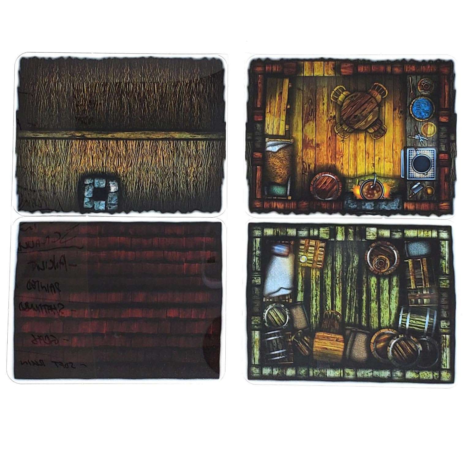 Instant Houses - 6pc Double-Sided Building & Terrain Pieces for Starters & Masters Alike - Roleplaying Objects for Dungeons & Dragons - Immersive Map Accessories for DnD 5E,Pathfinder & Warhammer RPGs 6