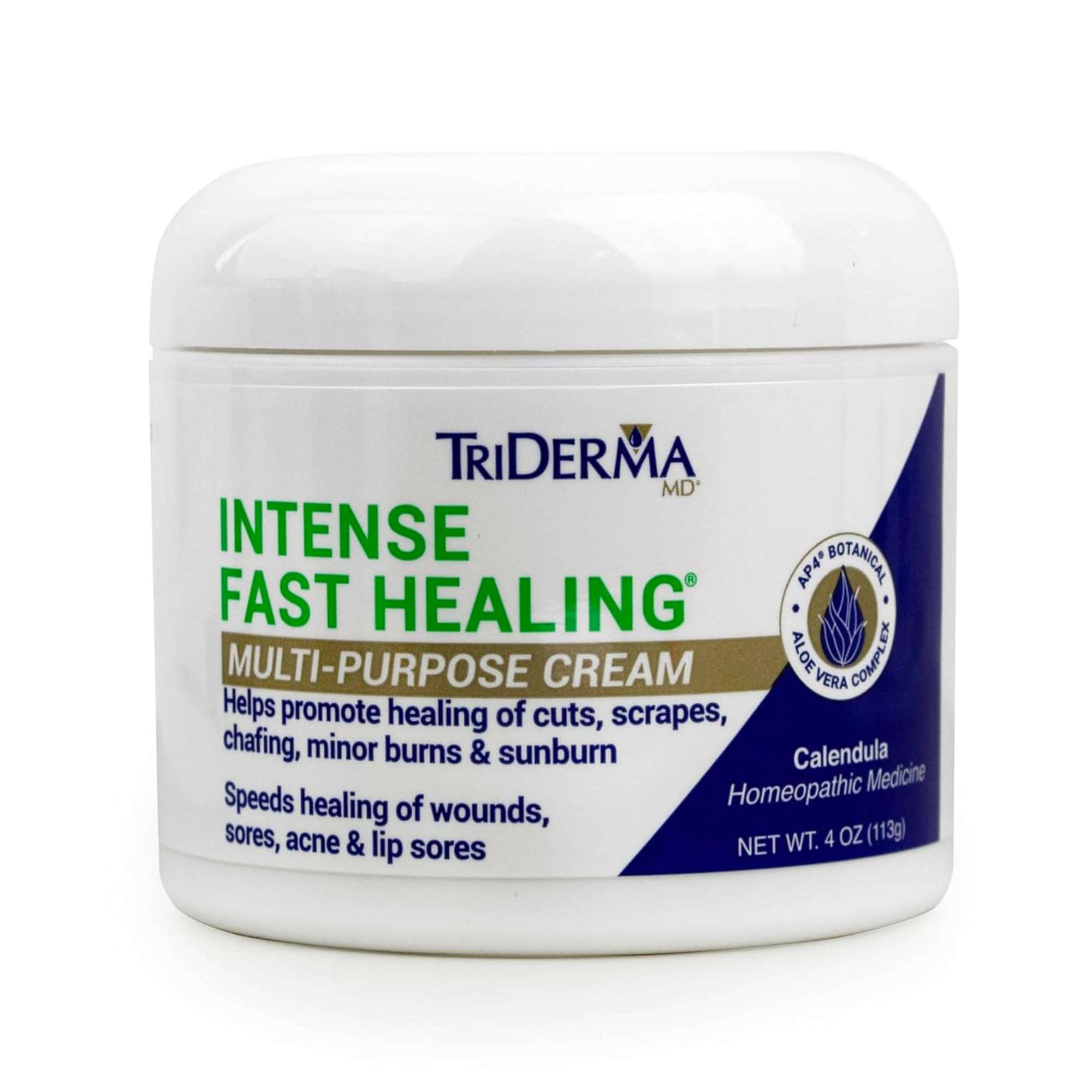 TriDerma Intense Fast Healing Cream, Decreases Healing Time for Minor Irritations, Rashes, Scrapes, Cuts 4 Ounces 1
