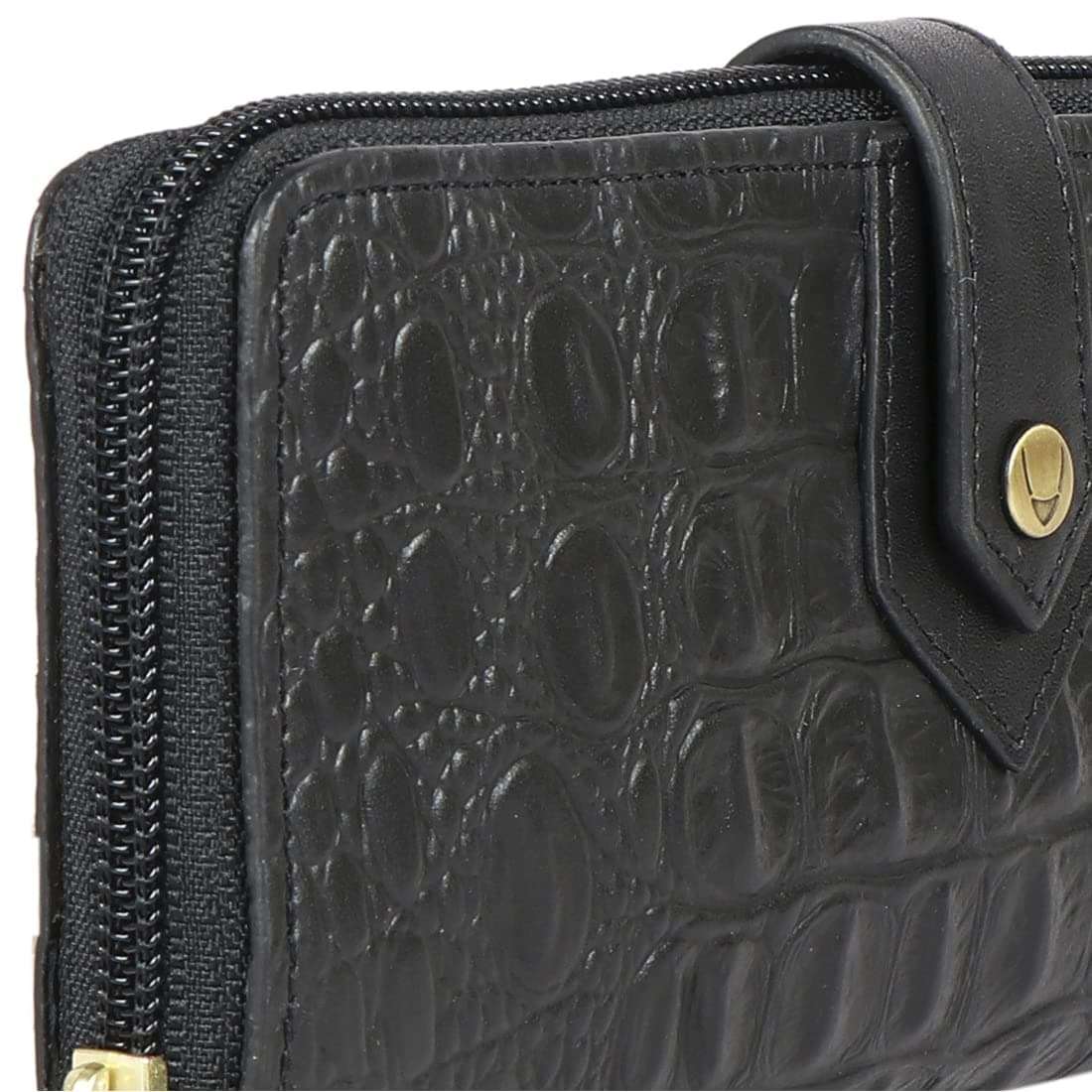 Hidesign Womens EE Hongkong WII-M Medium Black Zip Around 4