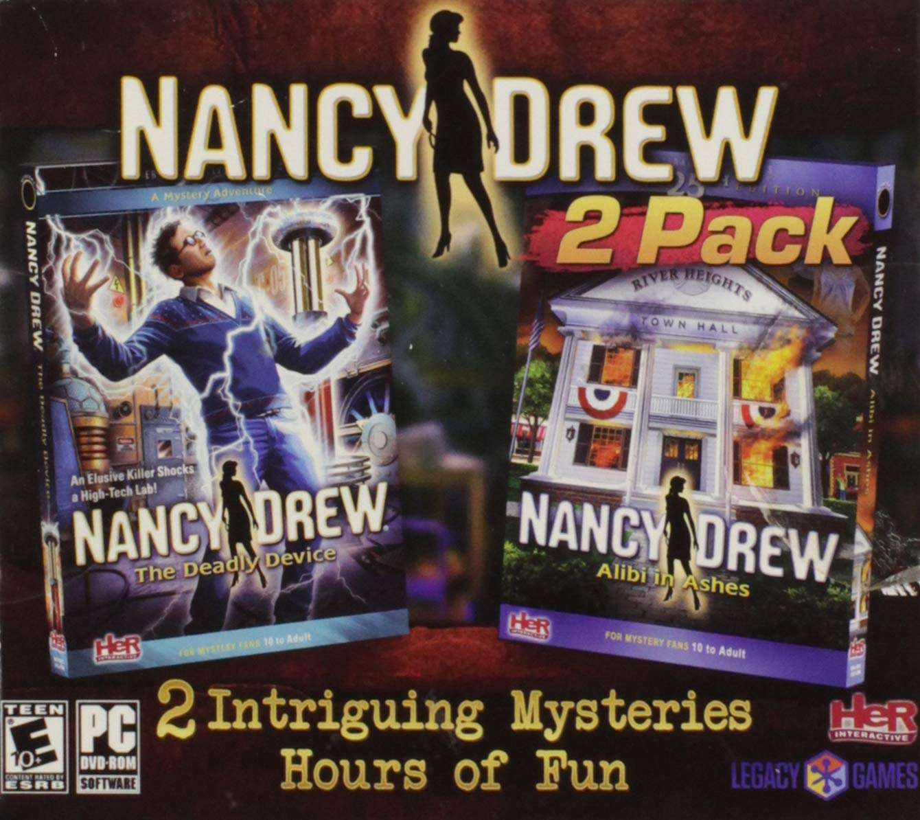 Nancy Drew - Alibi in Ashes & The Deadly Device 2-Pack (PC-DVD) (XP, VISTA, Windows 7, Windows 8) PC Detective Game 1