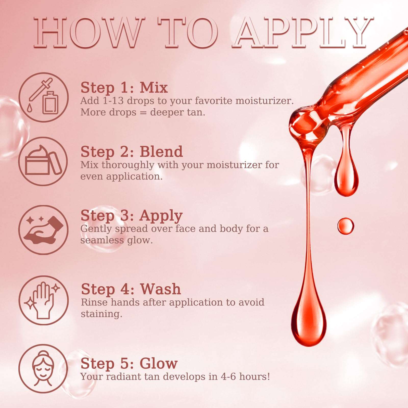 Sunless Tanning Drops to Drink Hydrating Drinkable Tanning Drops with DHA & Erythrulose | Natural-Looking Sunless Bronzer for Face & Body | Streak-Free Formula for Gradual Sun-Kissed Glow (1-PCS) 5