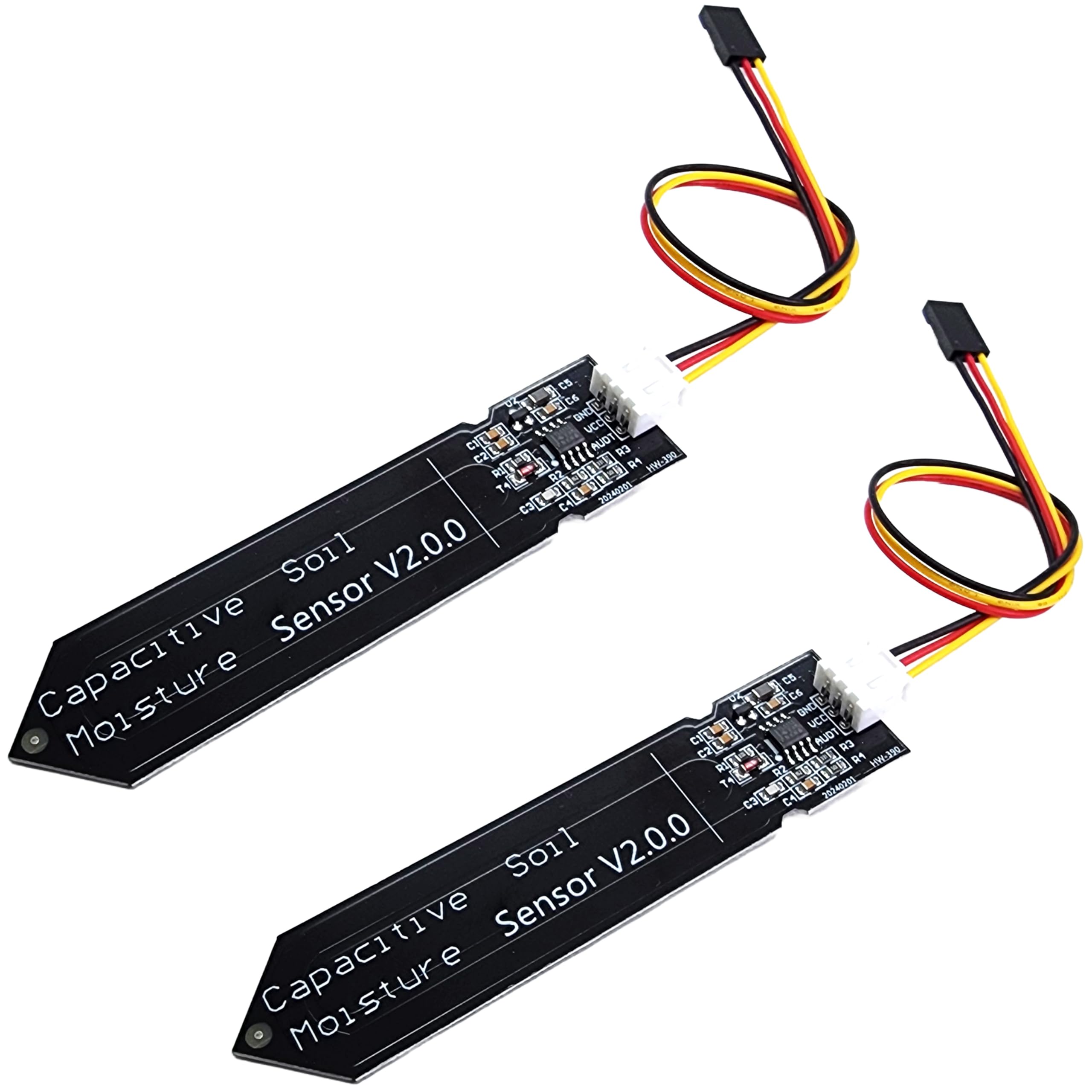 DIYables Capacitive Soil Moisture Sensor, TLC555I Chip, for Arduino, ESP32, ESP8266, Raspberry Pi, 2 Pieces 1