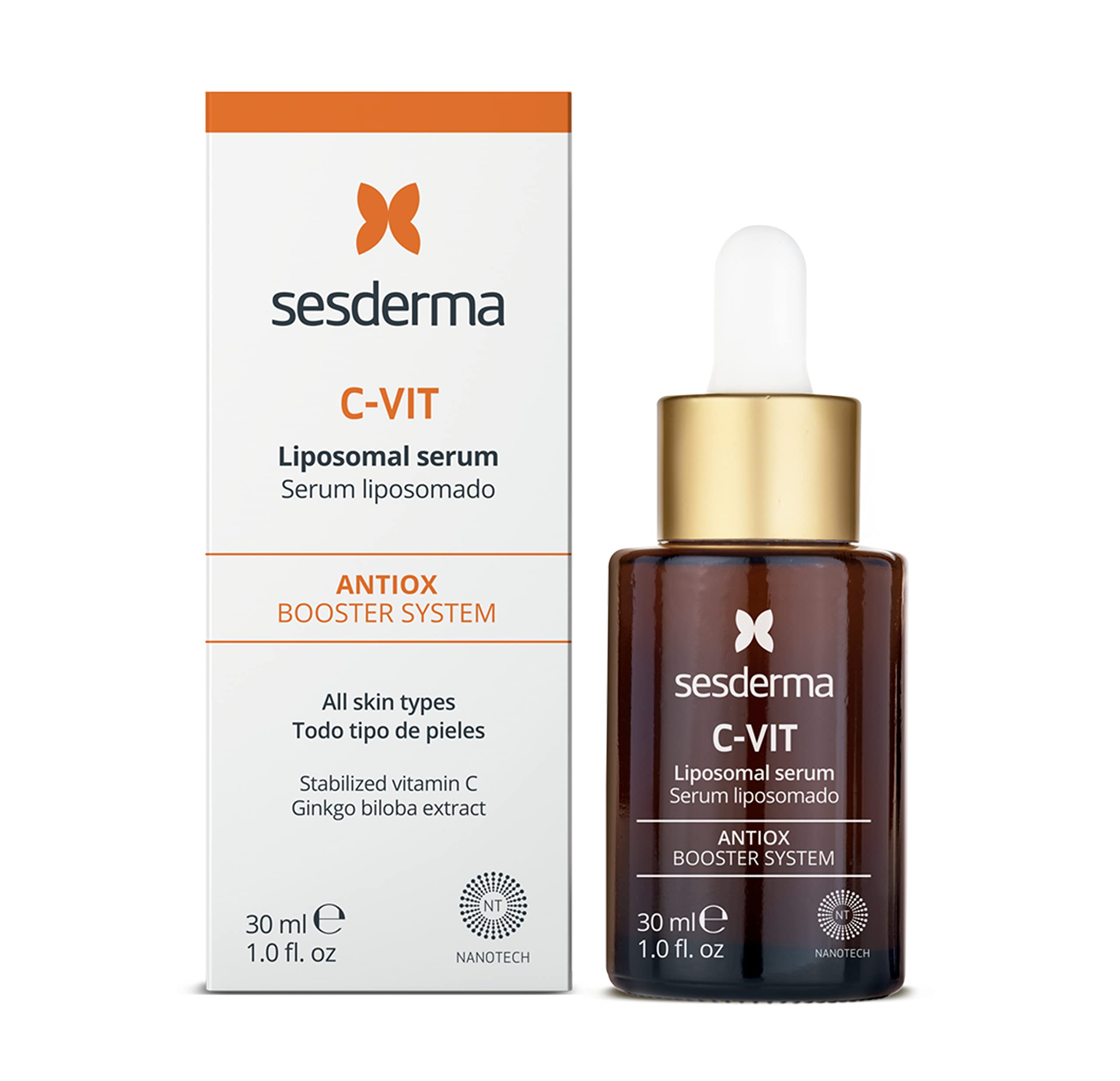 Sesderma C-VIT Radiance Serum with Vitamin C, Brightens, Hydrates & Fights Signs of Aging, Antioxidant Formula, 1.0 fl oz 1