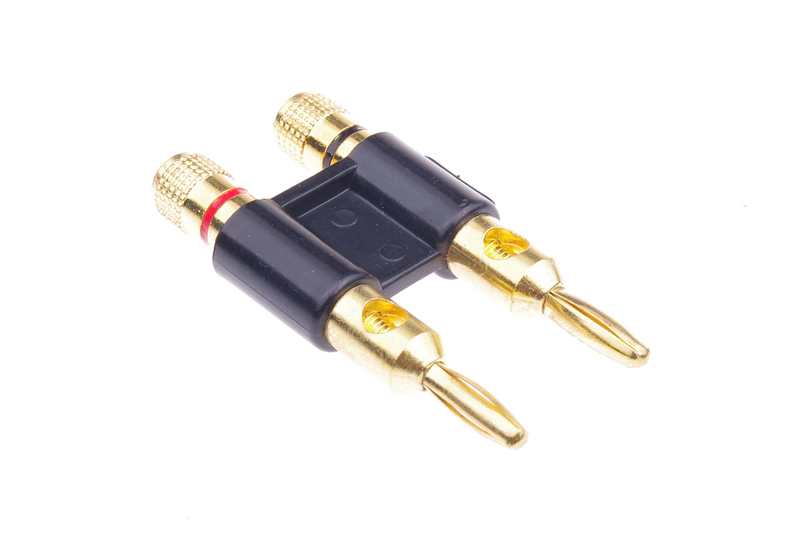 SMAKN 1 Pair Dual Copper Speaker Banana Plugs - Black&Red 4