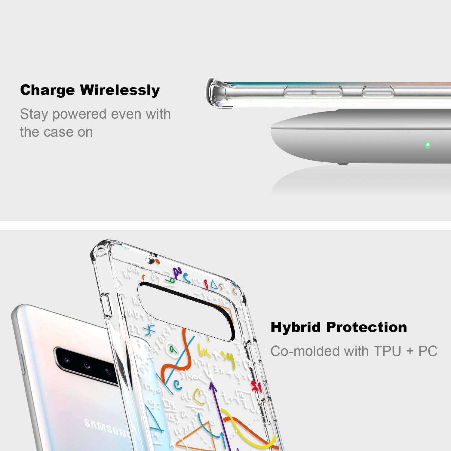 ICEDIO Galaxy S10 Case Clear with Cute Women's Photo Patterns for Girls Women,Shockproof Slim Fit TPU Bumper Cover Protective Phone Case for Samsung Galaxy S10 3