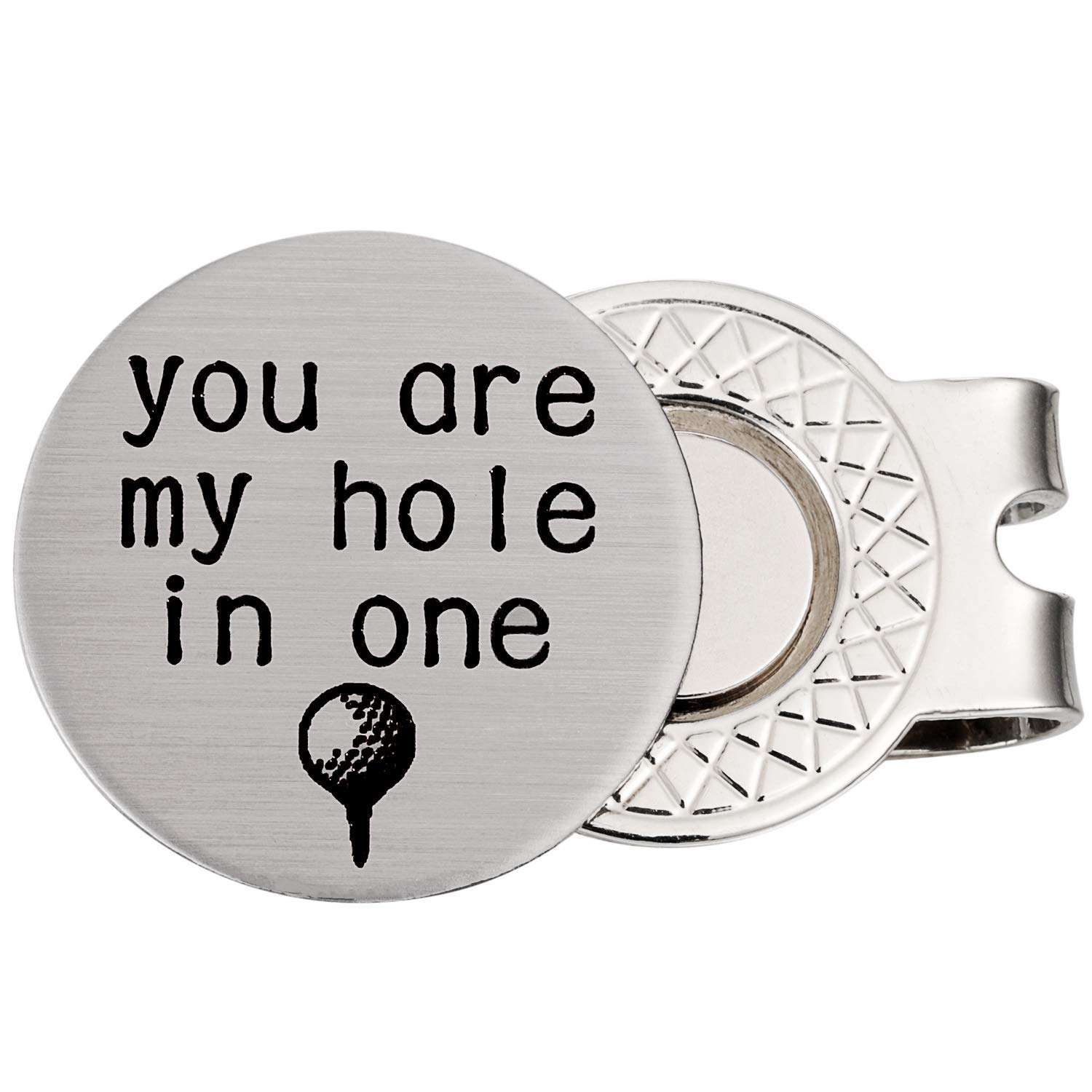 FAINOL You are My Hole in One Golf Ball Marker - Golf Accessories for Amateurs and Professionals - Magnetic Golf Clip - Magnetic Golf Ball Marker with Hat Clip for Boyfriend, Husband 3