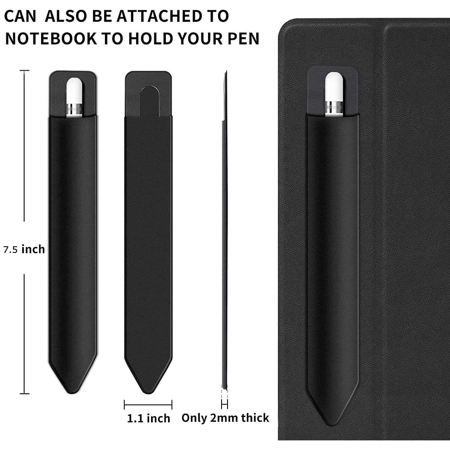 BoxWave Stylus Pouch Compatible with Garmin GPSMAP 9019 - Stylus PortaPouch, Stylus Holder Carrier Portable Self-Adhesive - Jet Black 4