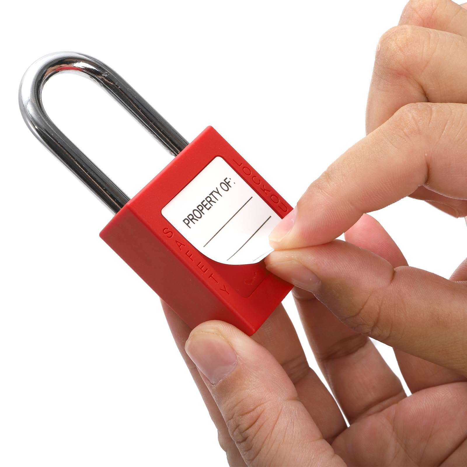 Jucoan 300 Sets Lockout Tagout Tags, Dual Sided Danger Locked Out Do Not Remove Loto Padlocks Labels Stickers 1 x 1-3/16 Inch, Waterproof, Tear Resistant 6