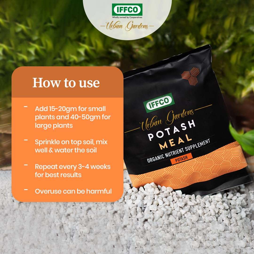 IFFCO Urban Gardens - Potash Meal 4.5Kg - Organic Bio Potash Fertilizer for Plants and Home Garden - Plant Nutrient Supplement in Slow Release Granules 6