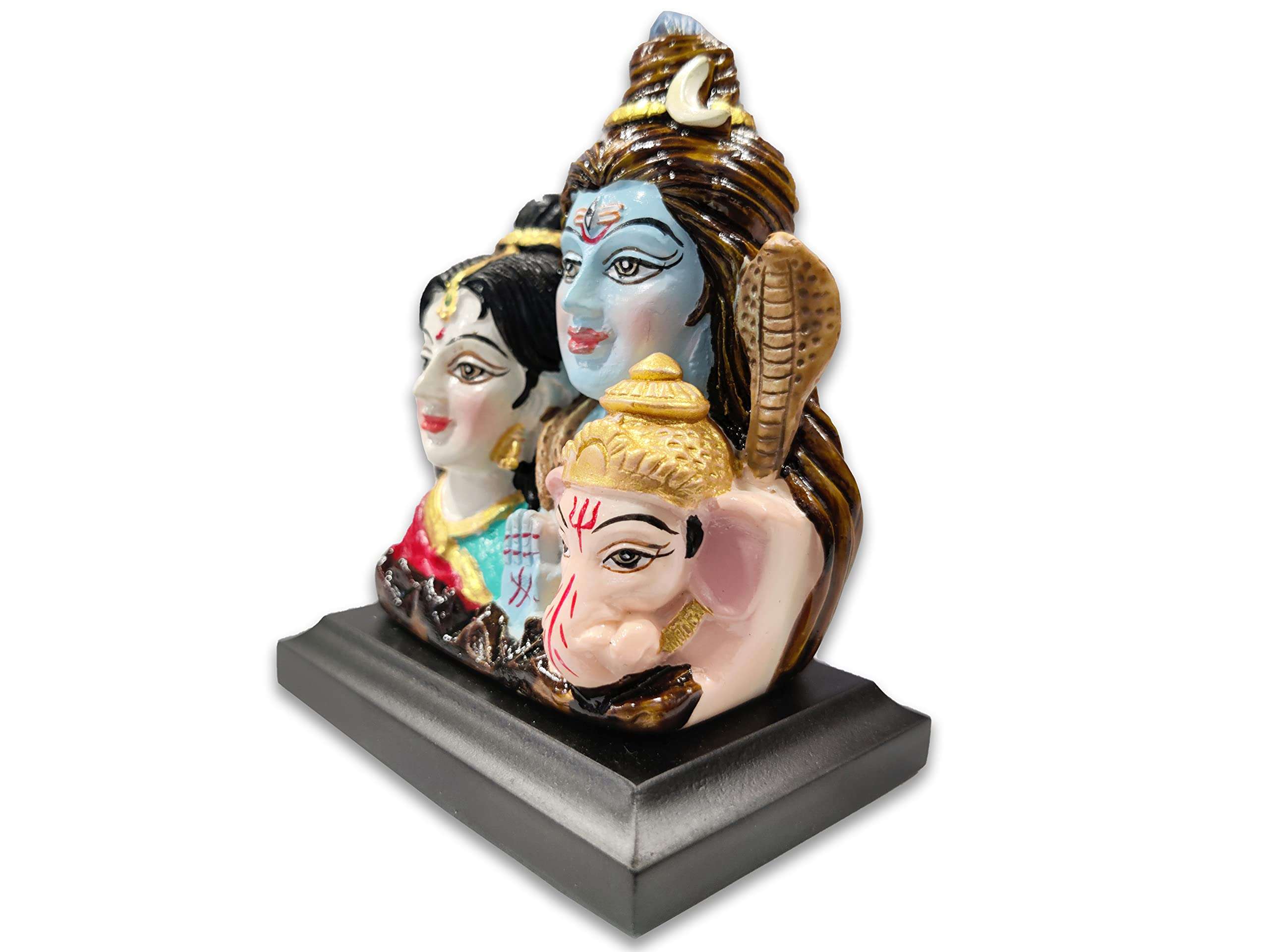 Auto Beast Shiv Parivar Idol for Car Dashboard, Home & Decor, Office Temple I Living Room I Guest Room I Shiv Parivar Statue for Car Dashboard 3